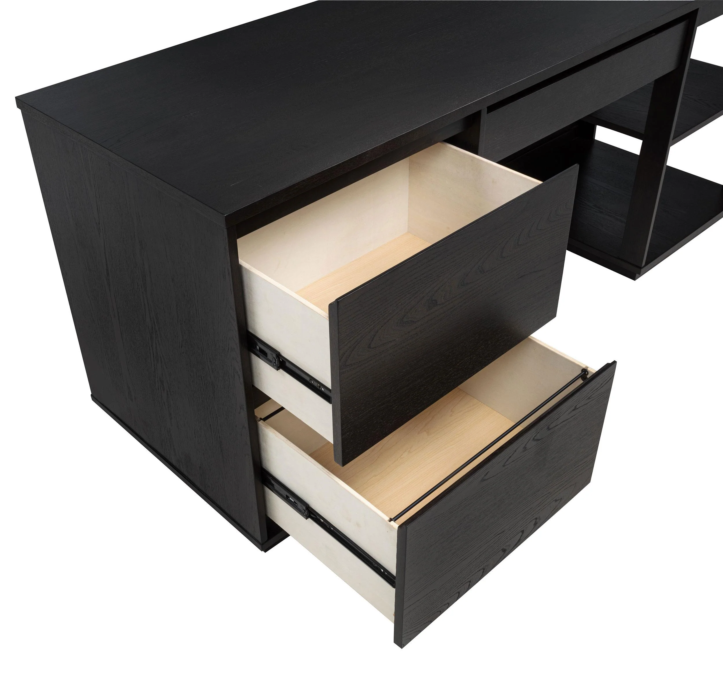 Harkes 75-inch 3-drawer Computer Desk with Adjustable Shelf Coffee Bean - Image 3