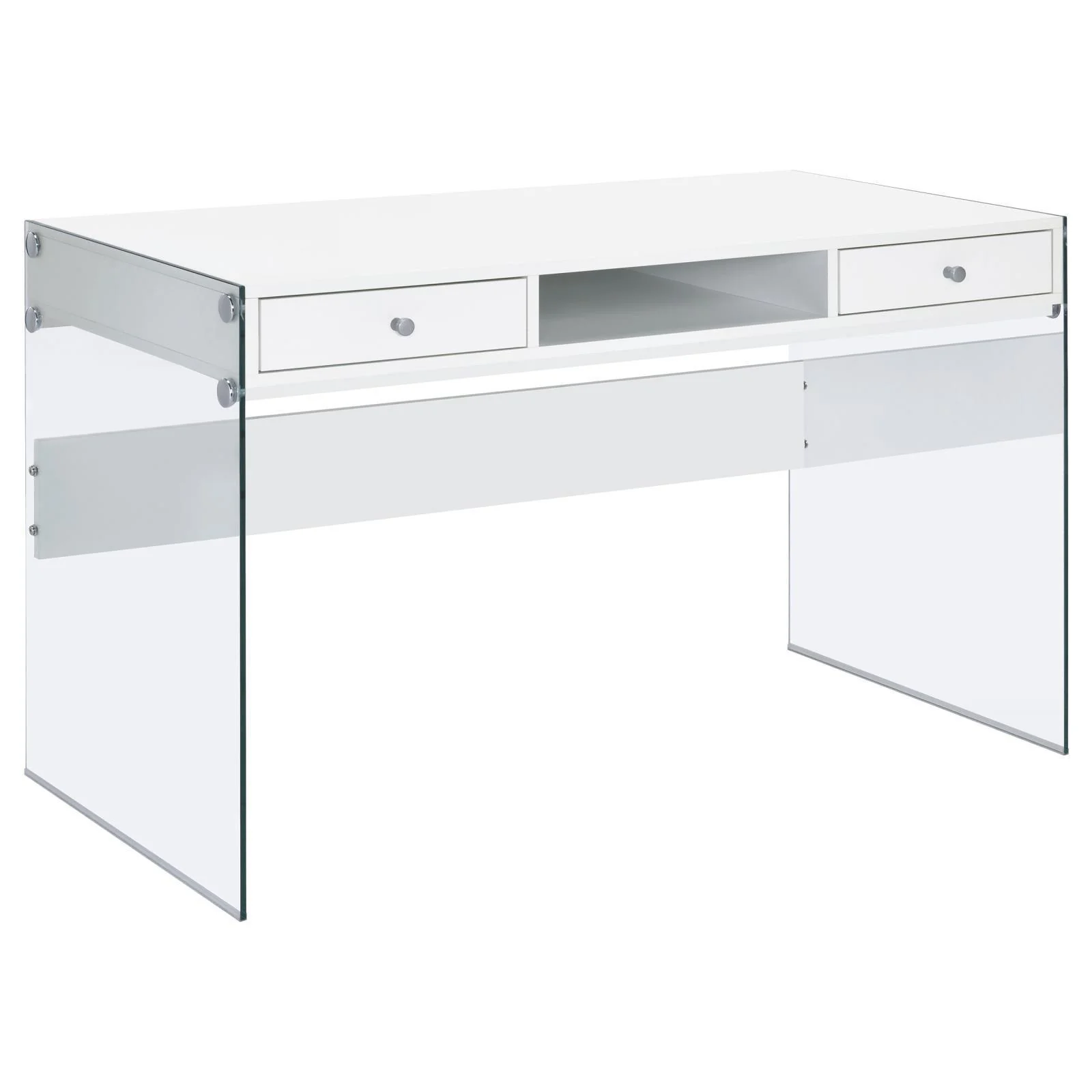Dobrev Glossy White Writing Desk - Image 2