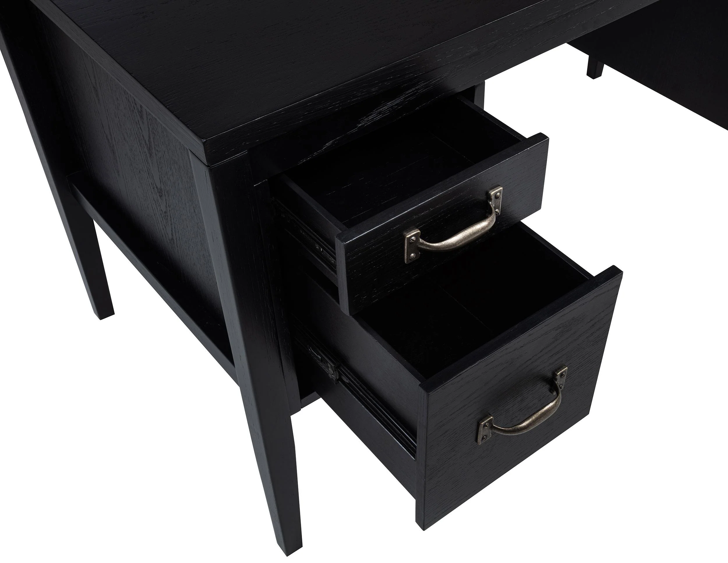 Graham 54-inch 4-drawer Double Pedestal Lift Top Computer Desk Black - Image 3