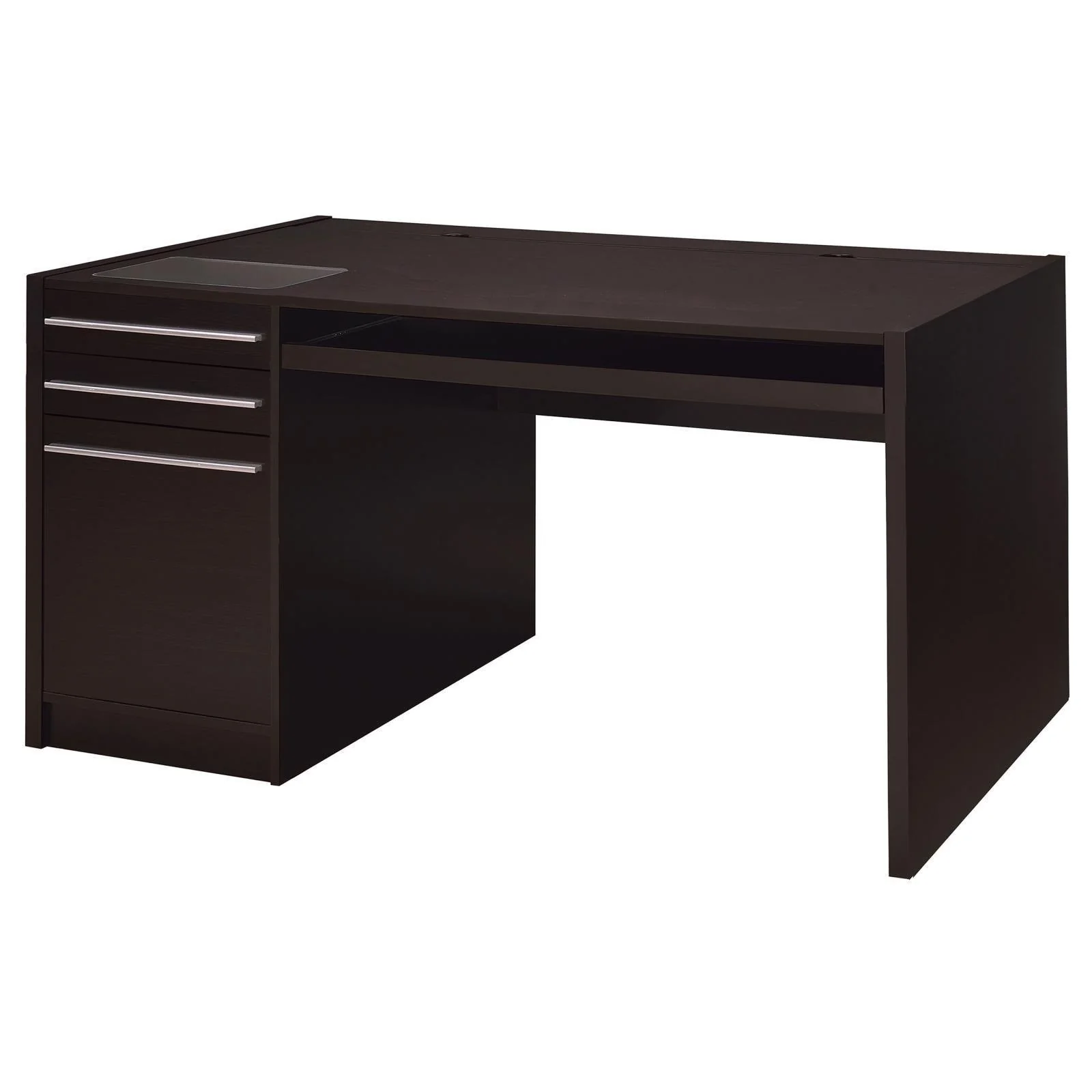 Halston 3 Drawer Connect it Office Desk Cappuccino - Image 2