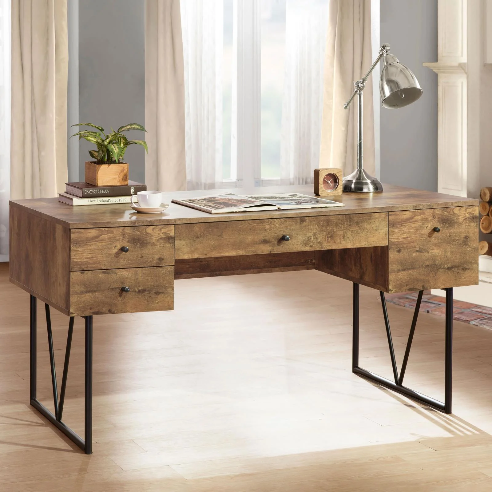 800999 Analiese Antique Nutmeg Writing Desk