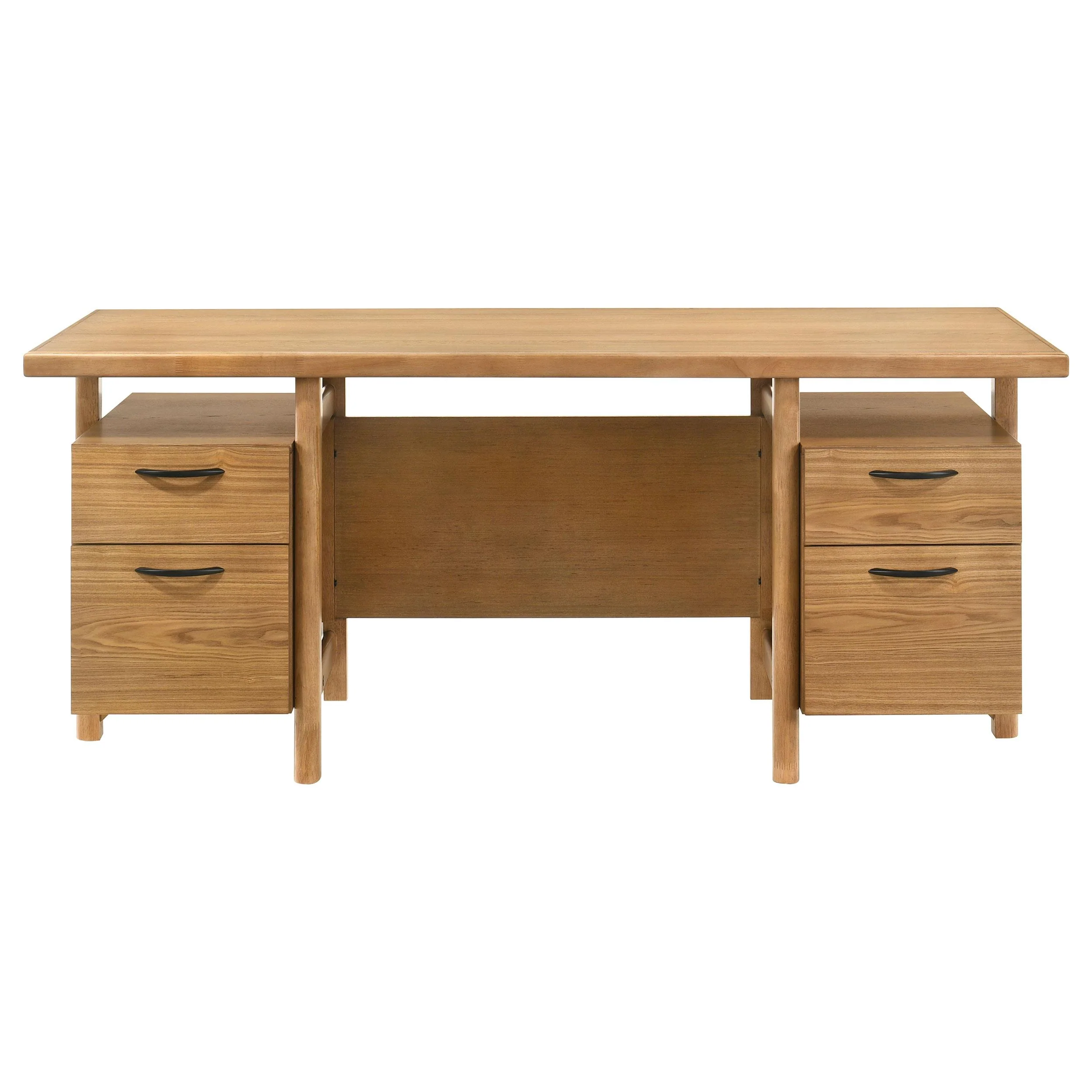 Roldan 69-inch 4-drawer Computer Desk with File Drawer Light Ash - Image 3