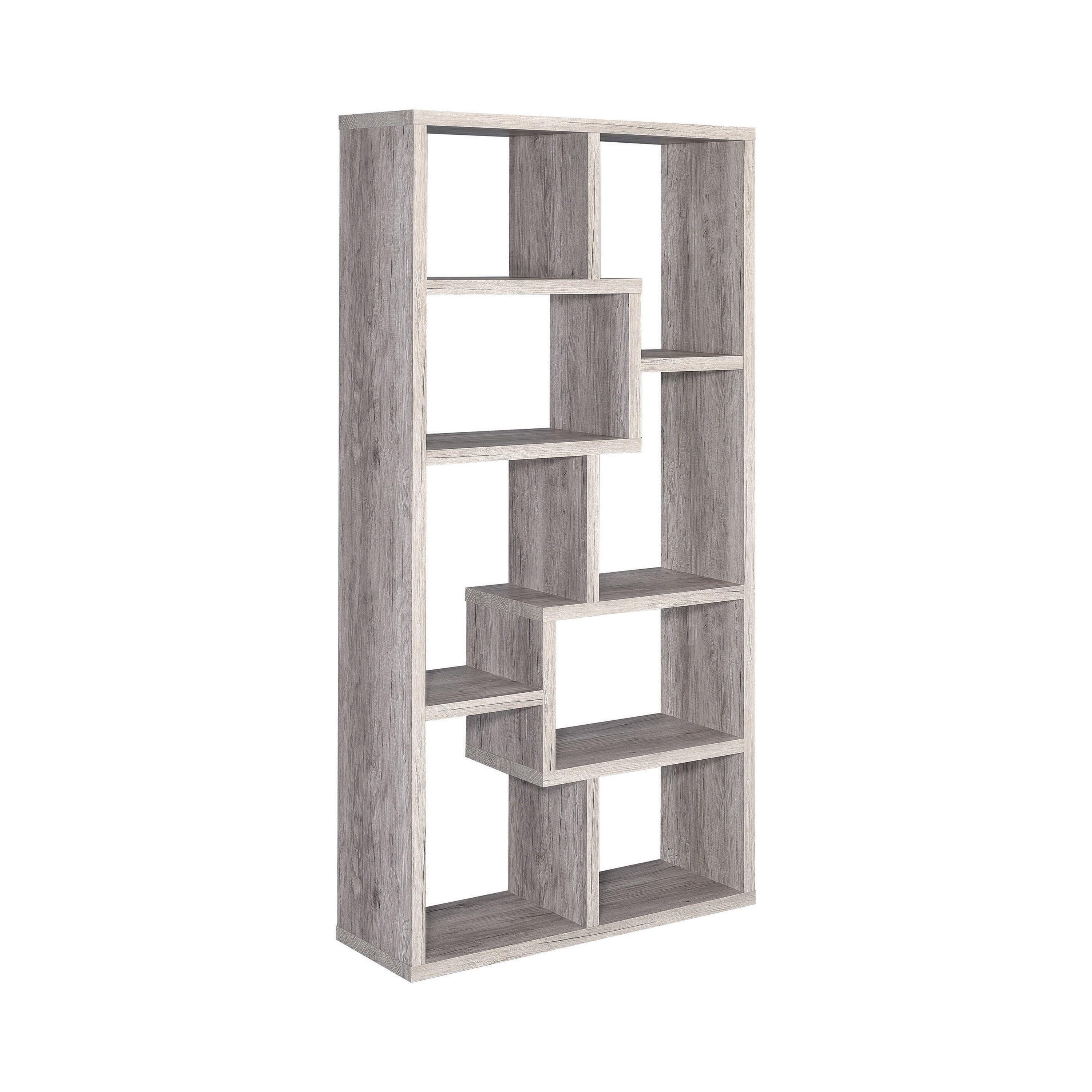 Theo 10 Shelf Bookcase Gray Driftwood - Image 2
