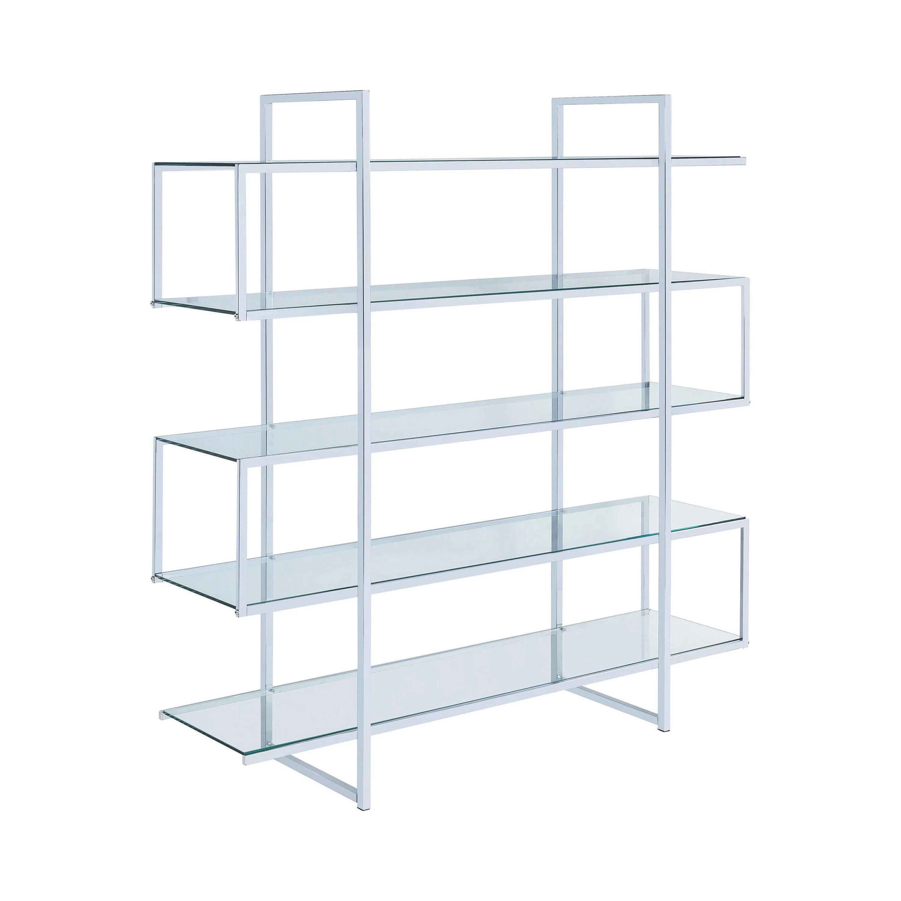 Sema 5 Shelf Bookcase Chrome Clear - Image 2