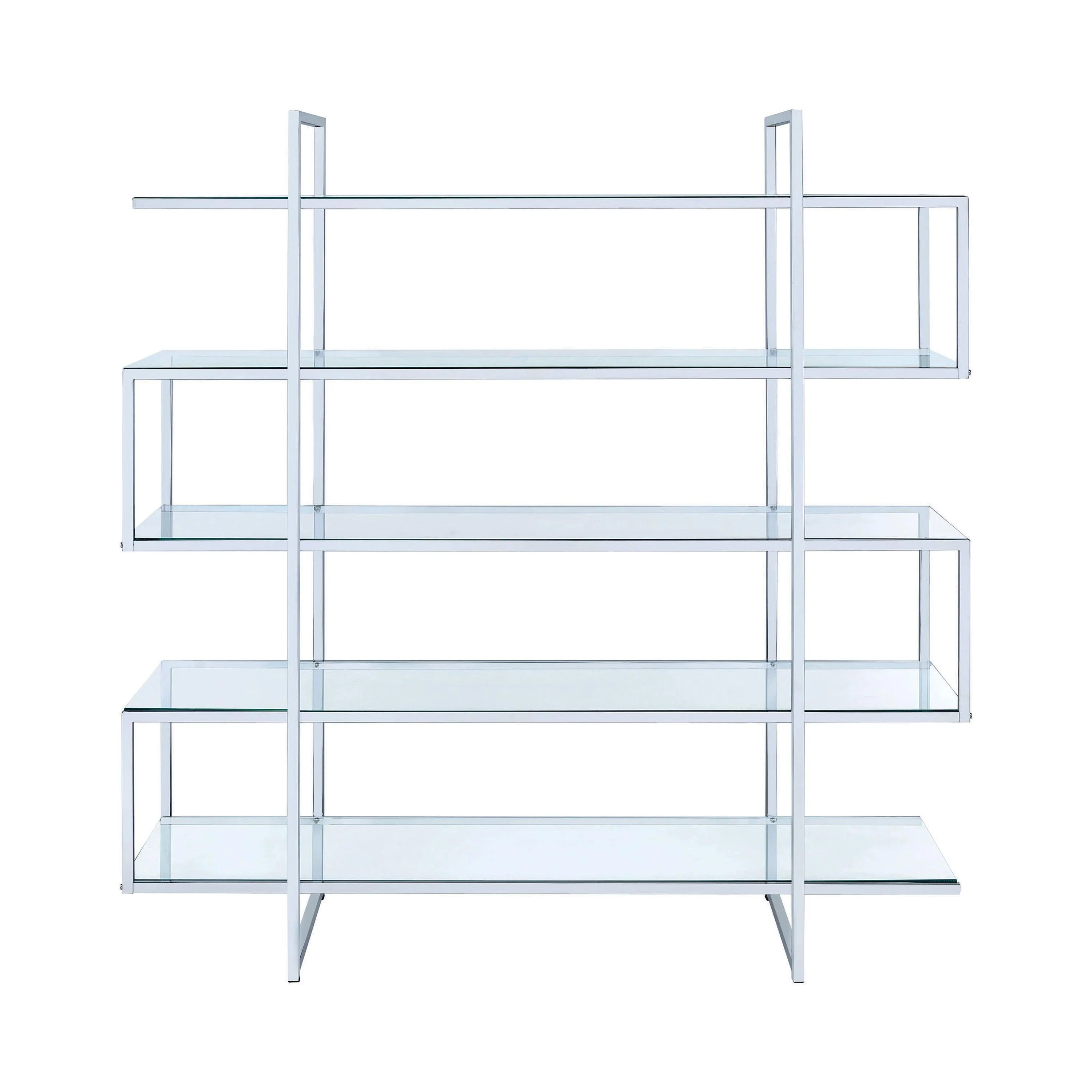 Sema 5 Shelf Bookcase Chrome Clear - Image 3