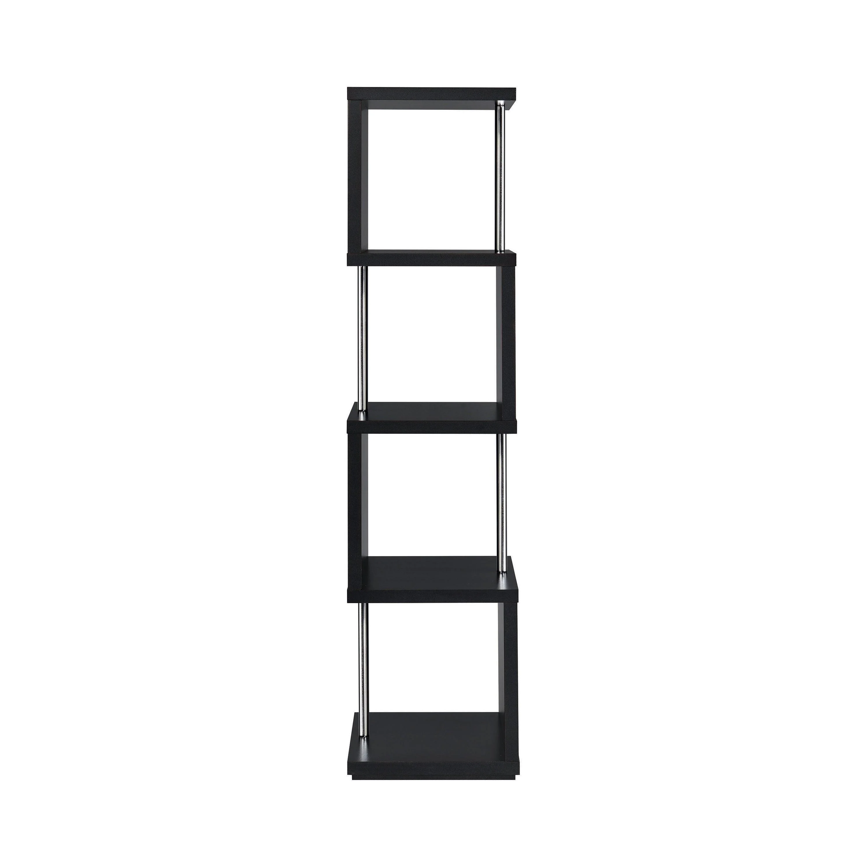 Baxter 4 Shelf Bookcase Black Chrome - Image 3