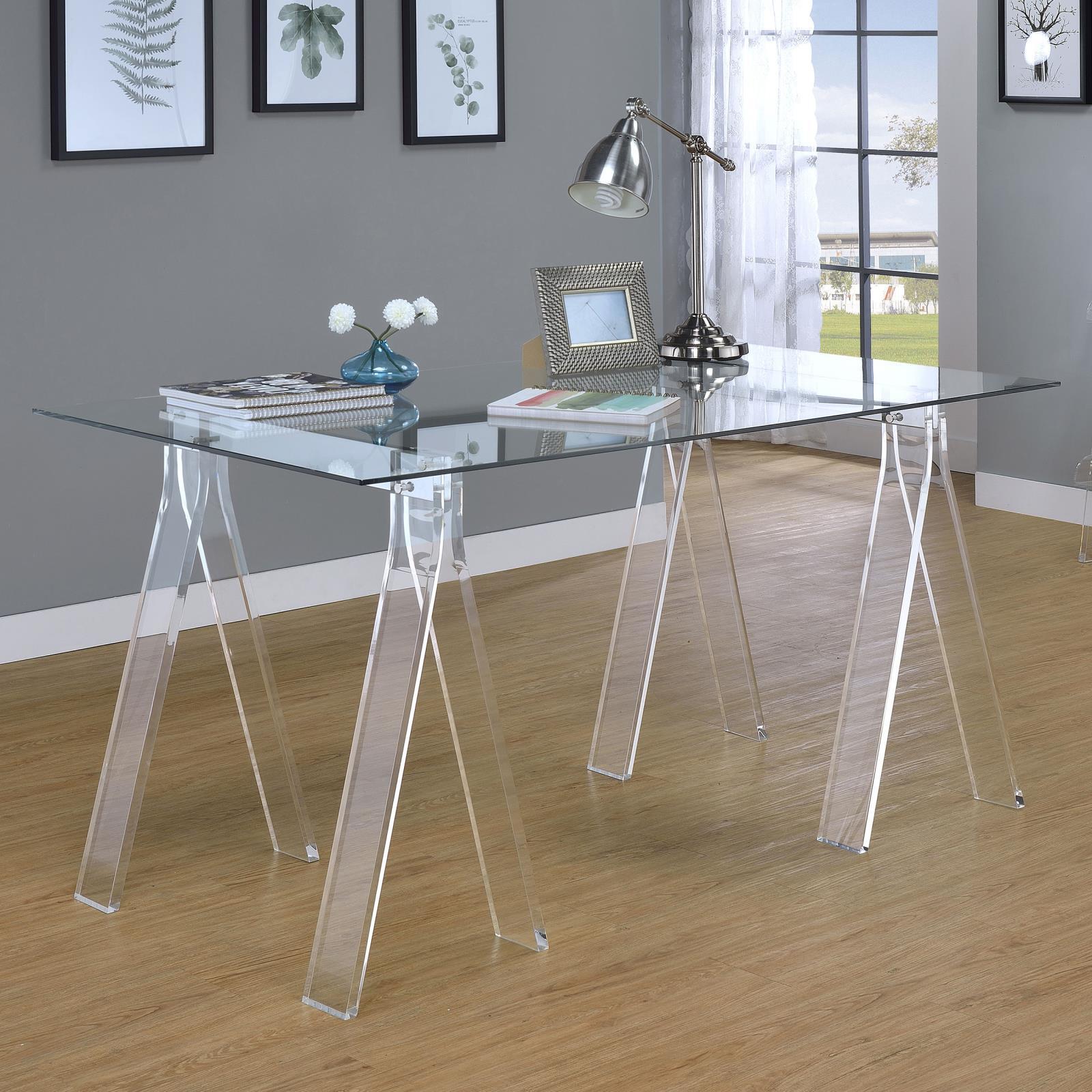 Amaturo Glass Chrome Writing Desk