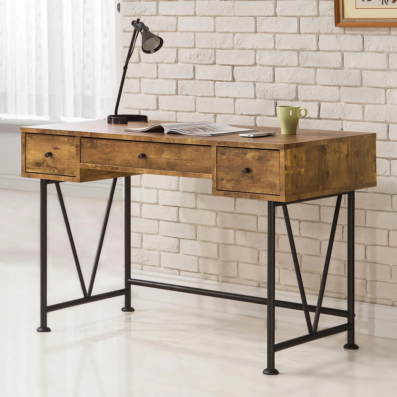 801541 Analiese Antique Nutmeg Writing Desk