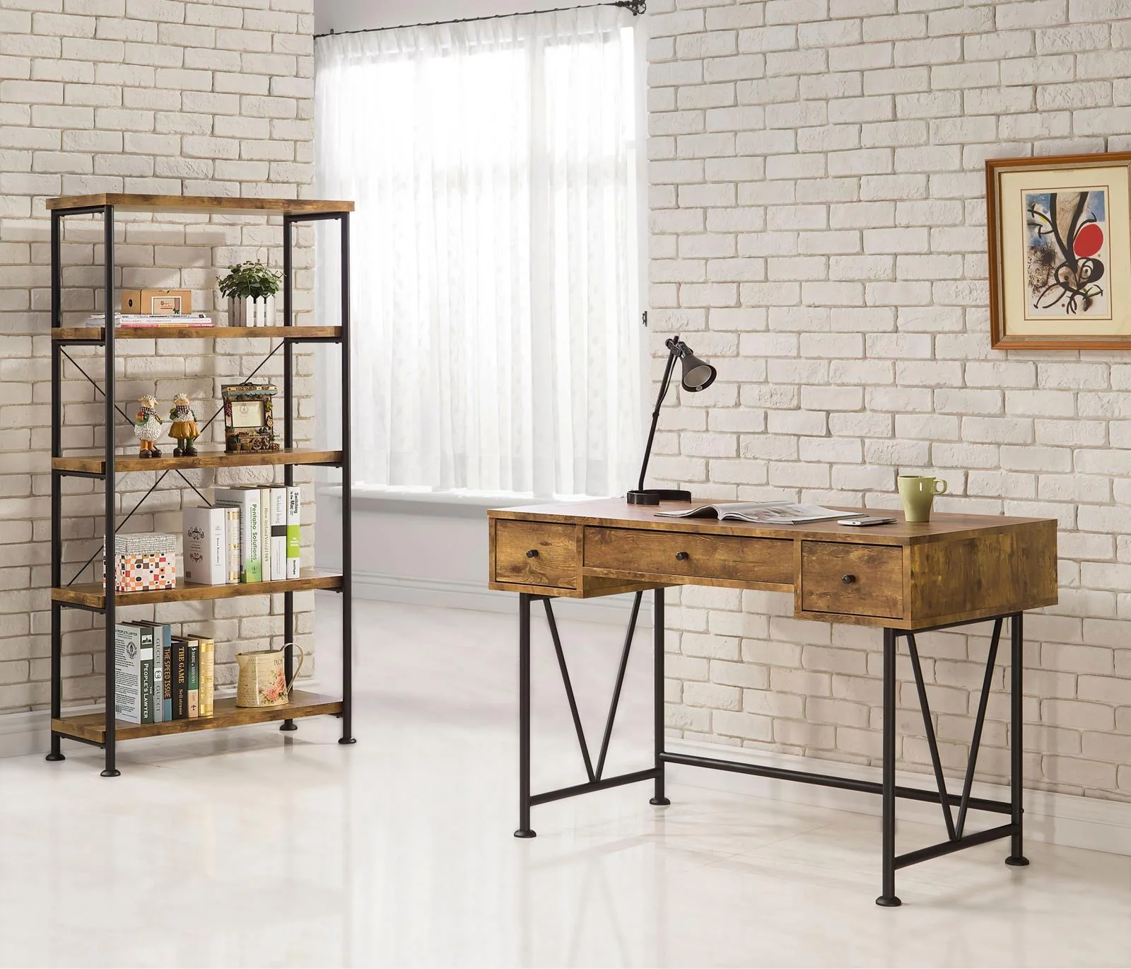 801541 Analiese Antique Nutmeg Writing Desk - Image 2