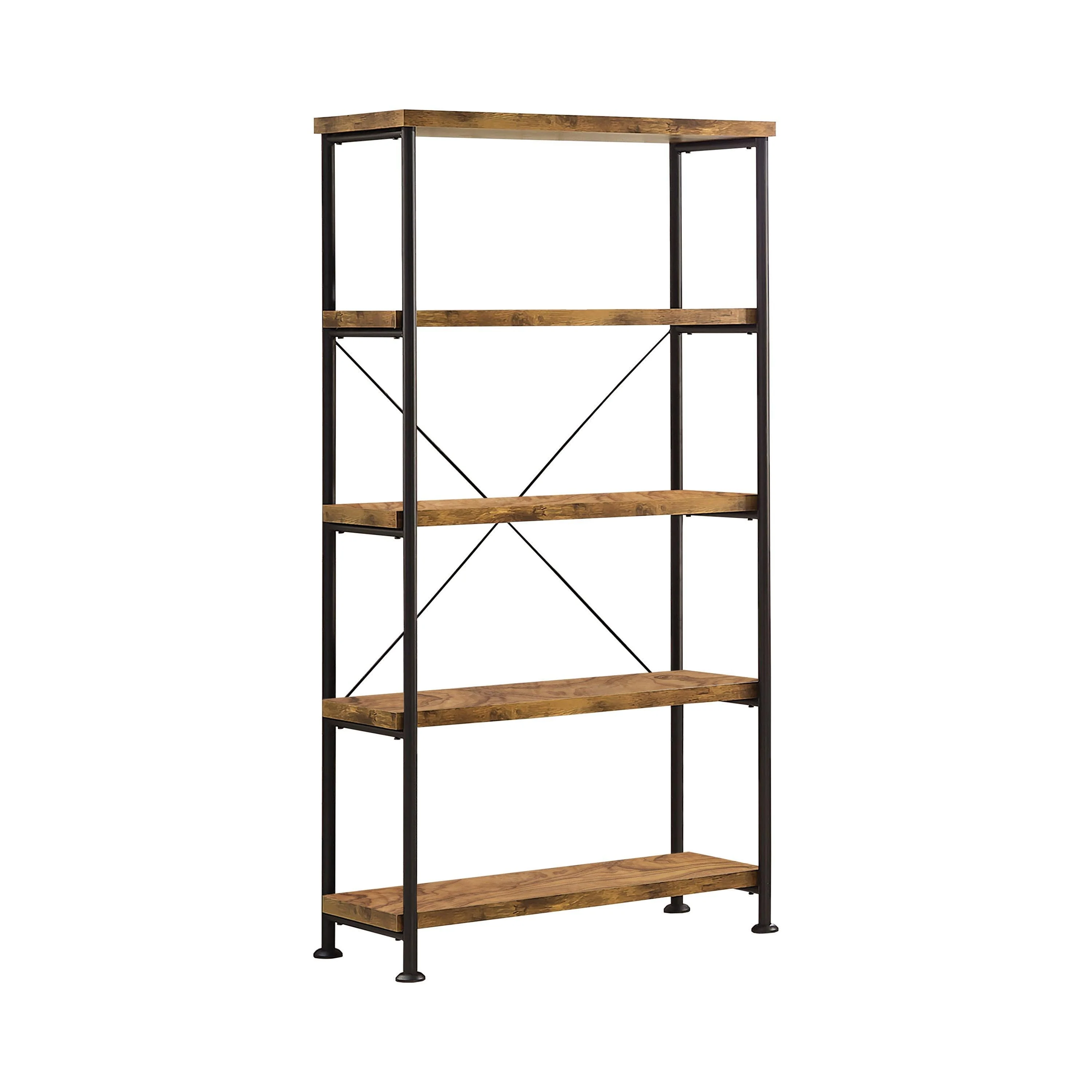 Analiese 4 Shelf Bookcase Antique Nutmeg - Image 2