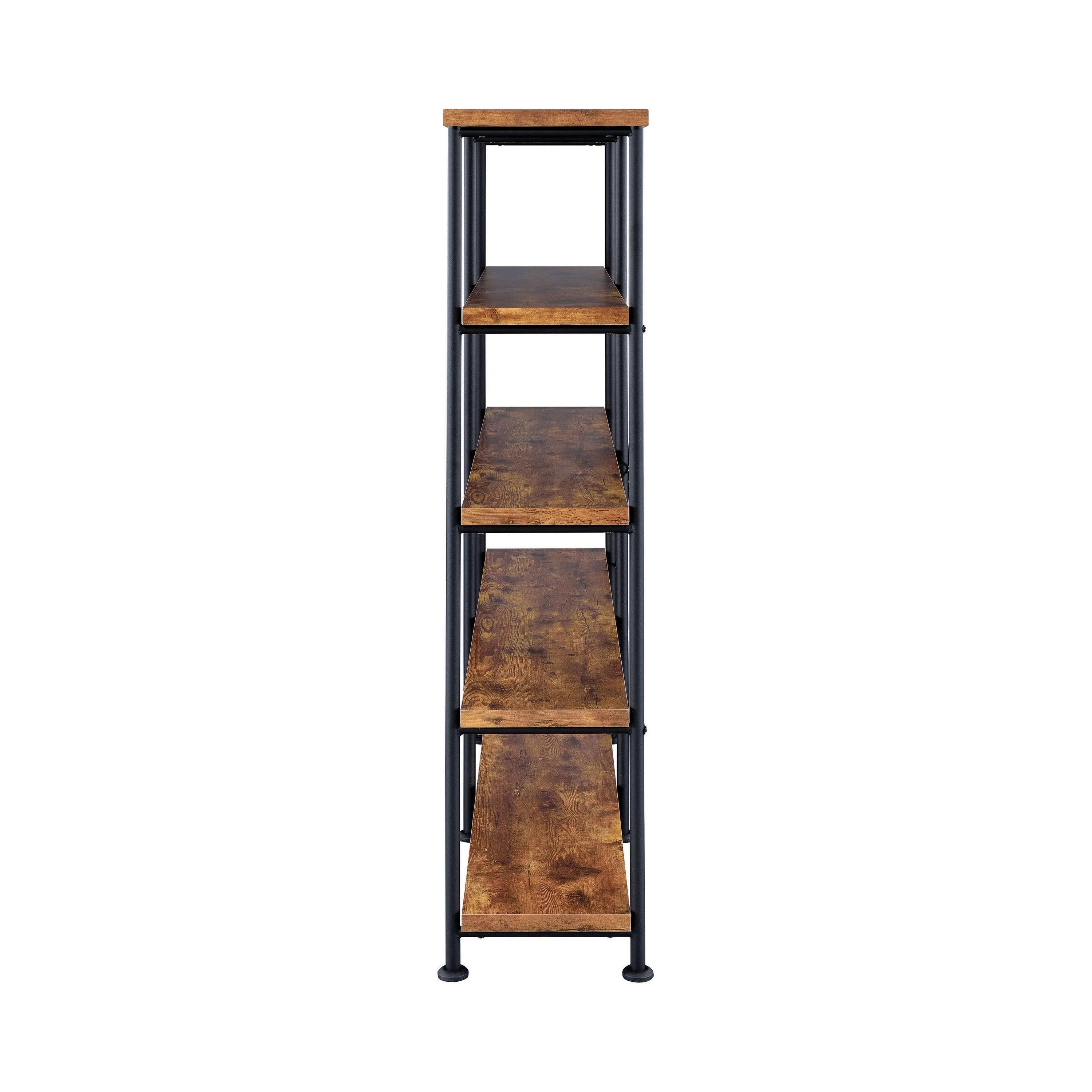 Analiese 4 Shelf Open Bookcase Antique Nutmeg - Image 3