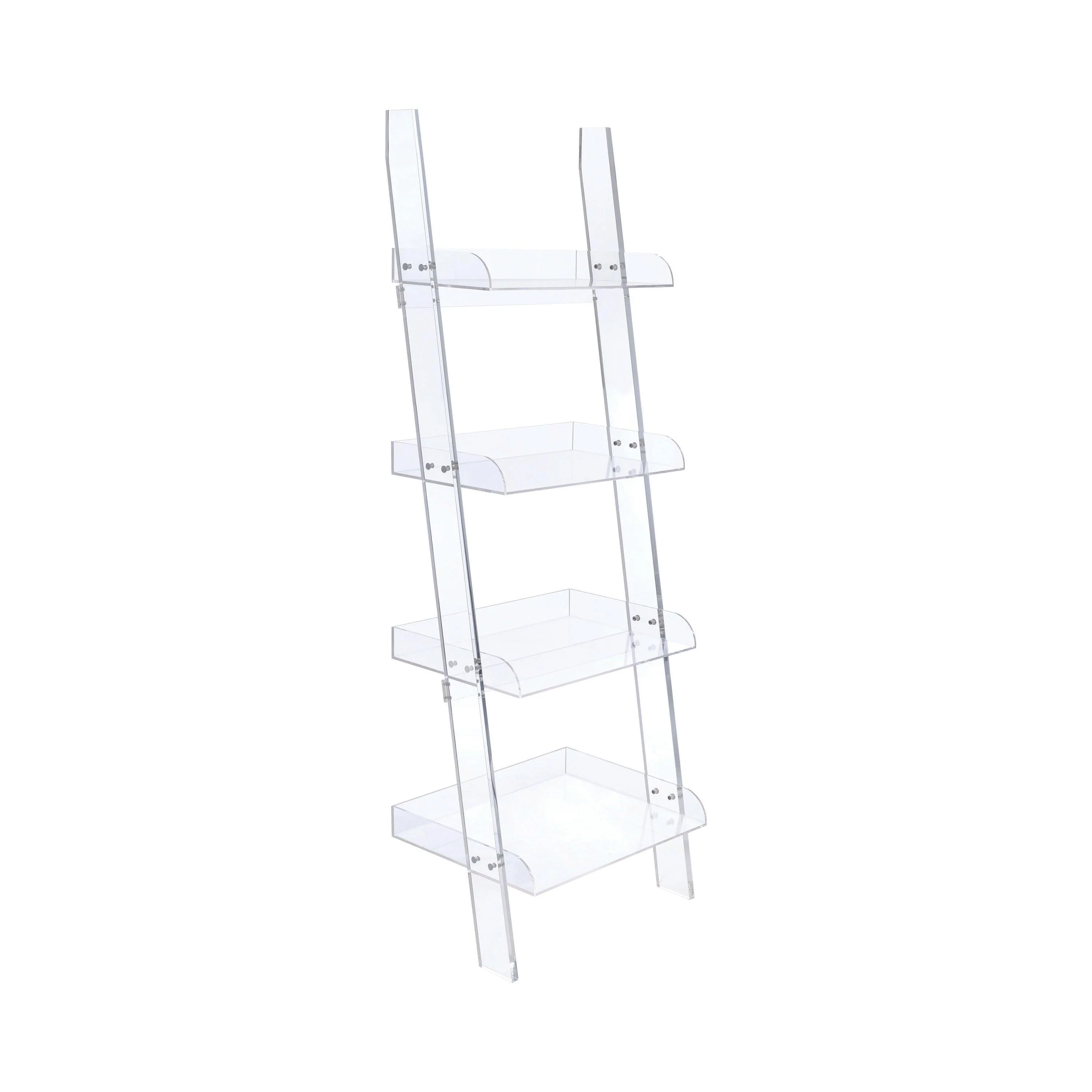 Amaturo 4 Shelf Ladder Bookcase Clear - Image 3