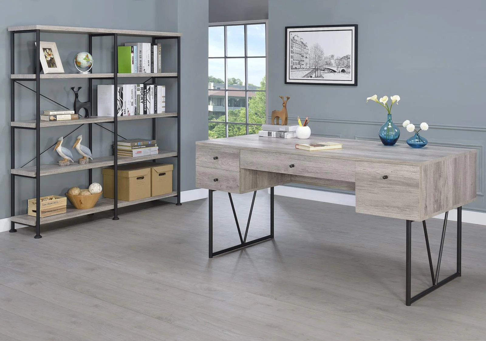 Analiese Gray Driftwood Writing Desk - Image 2