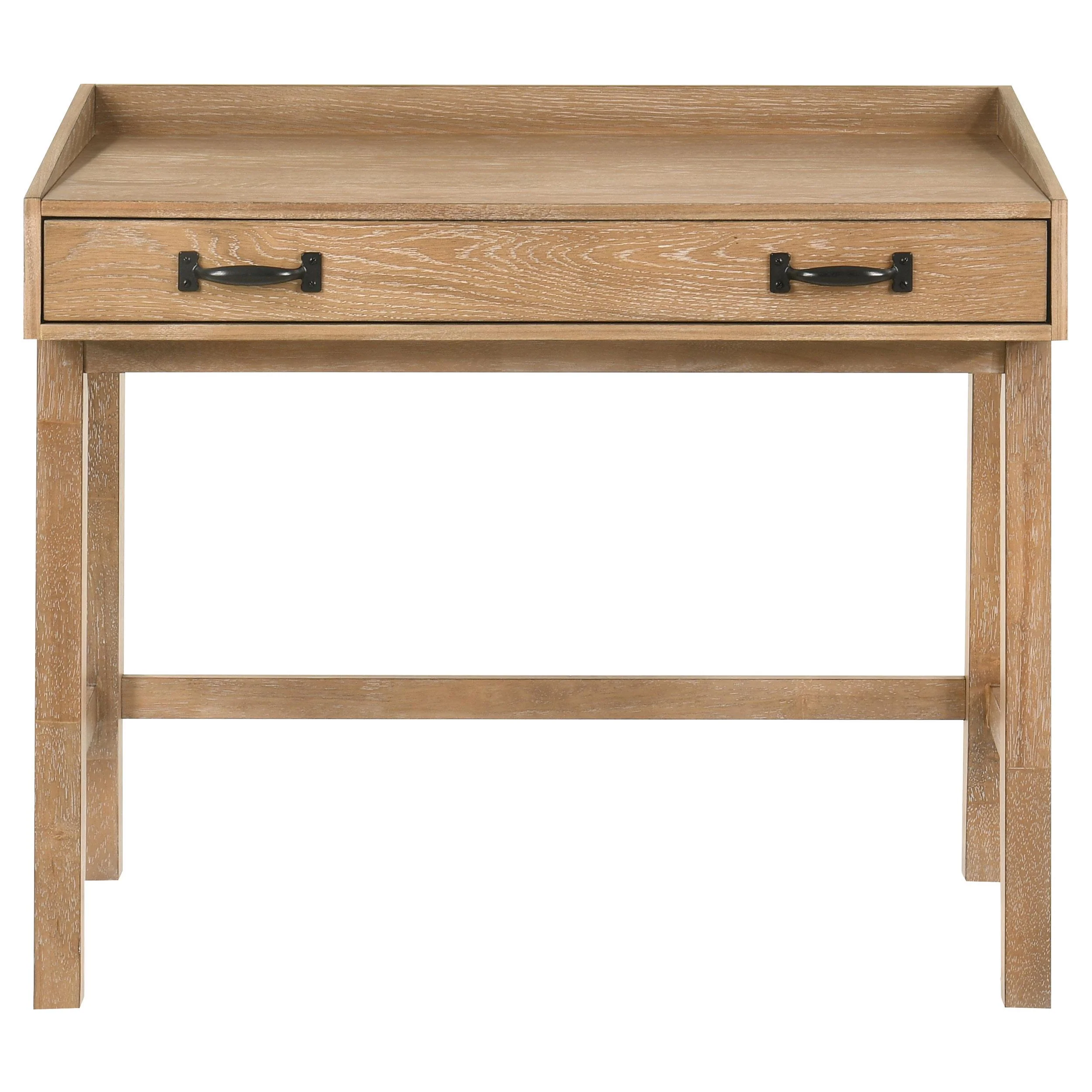 Fabian 38-inch Computer Desk with Keyboard Drawer Distressed Light Brown - Image 3