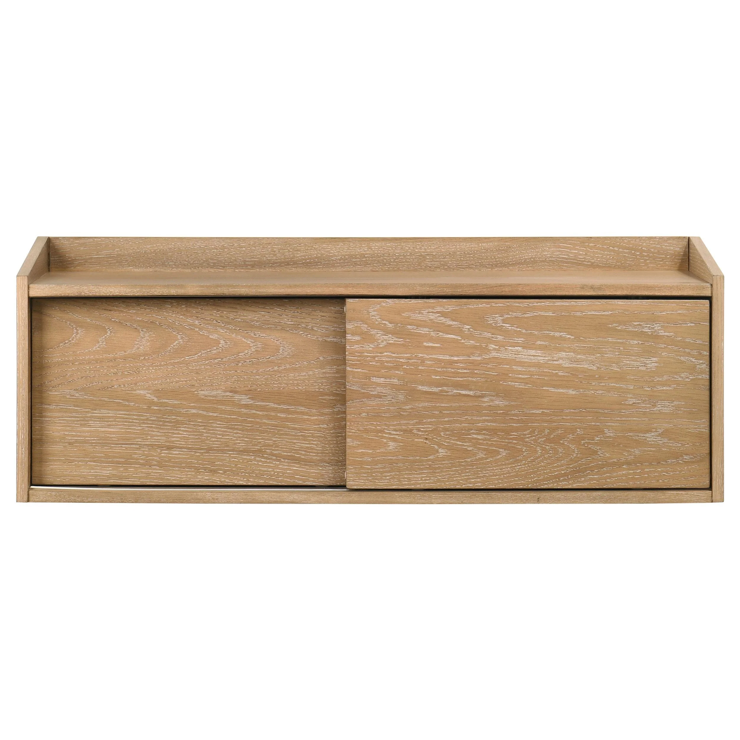 Fabian Bookshelf Bridge with Cubbies Distressed Light Brown - Image 3