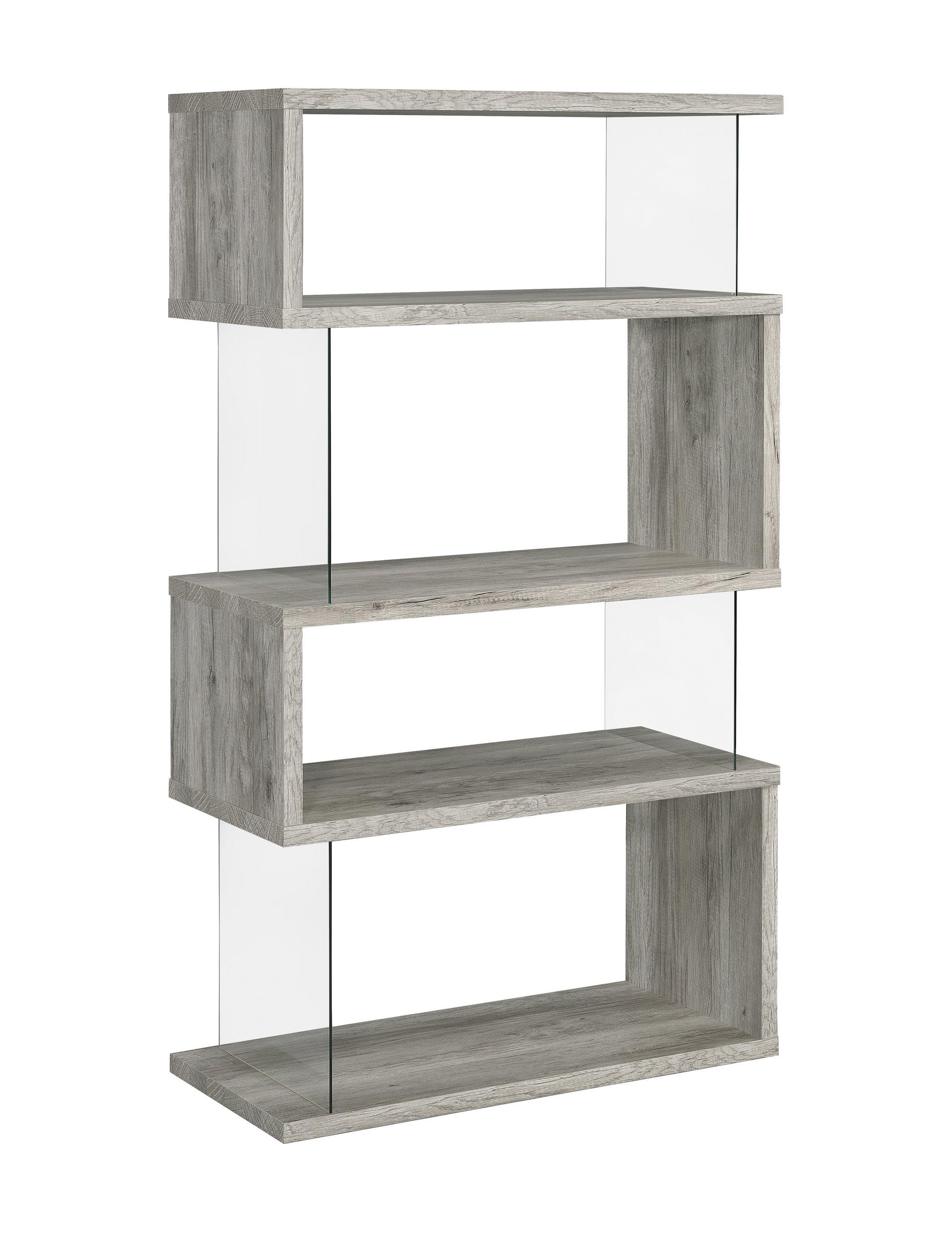 Emelle 4 Shelf Bookcase With Glass Panels - Image 2