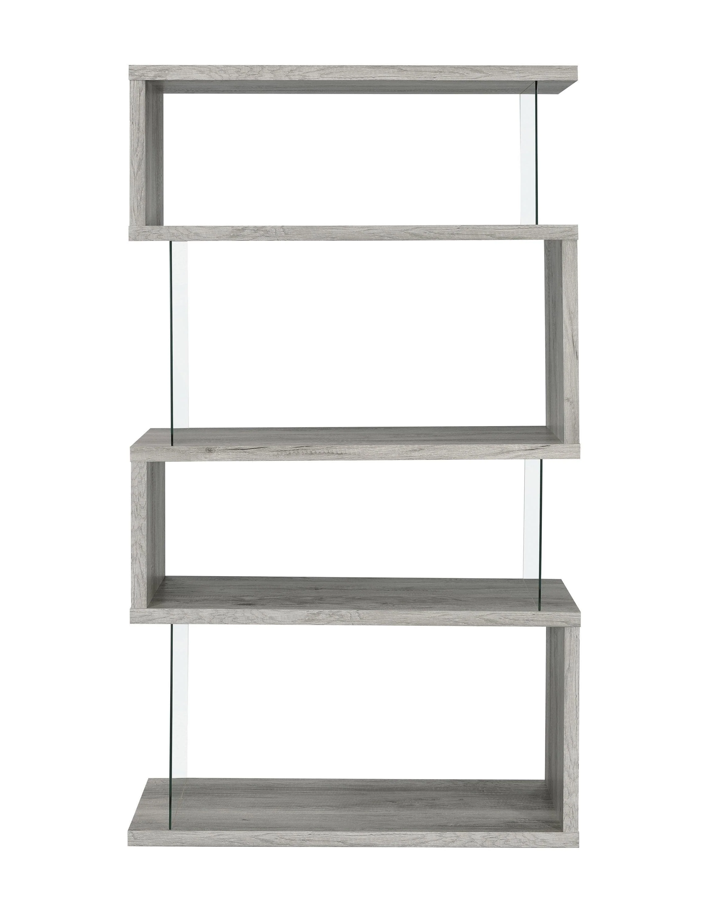 Emelle 4 Shelf Bookcase With Glass Panels - Image 3
