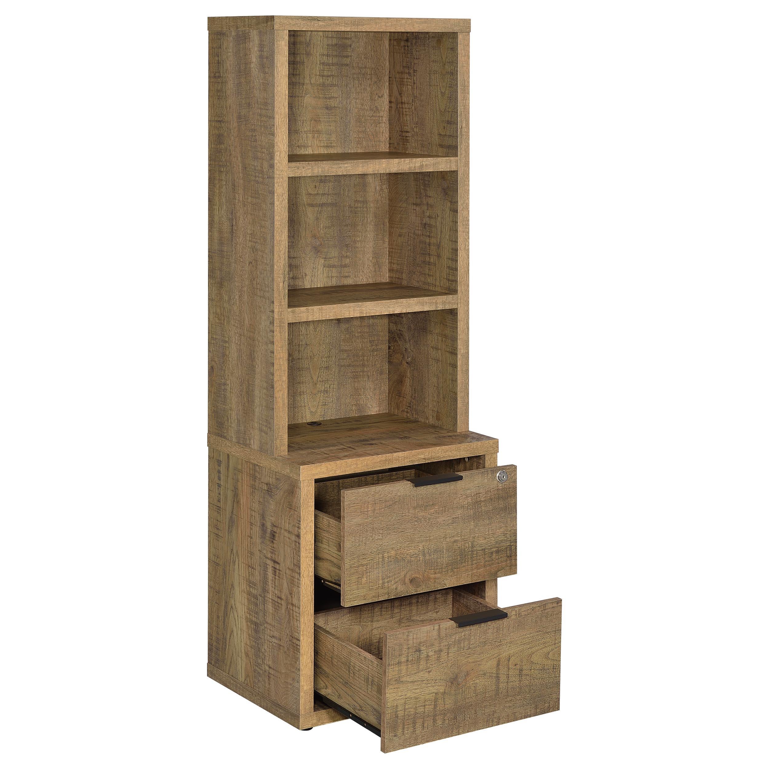 Westpark 3-piece Wall Unit Bookcase Set with USB Mango - Image 3