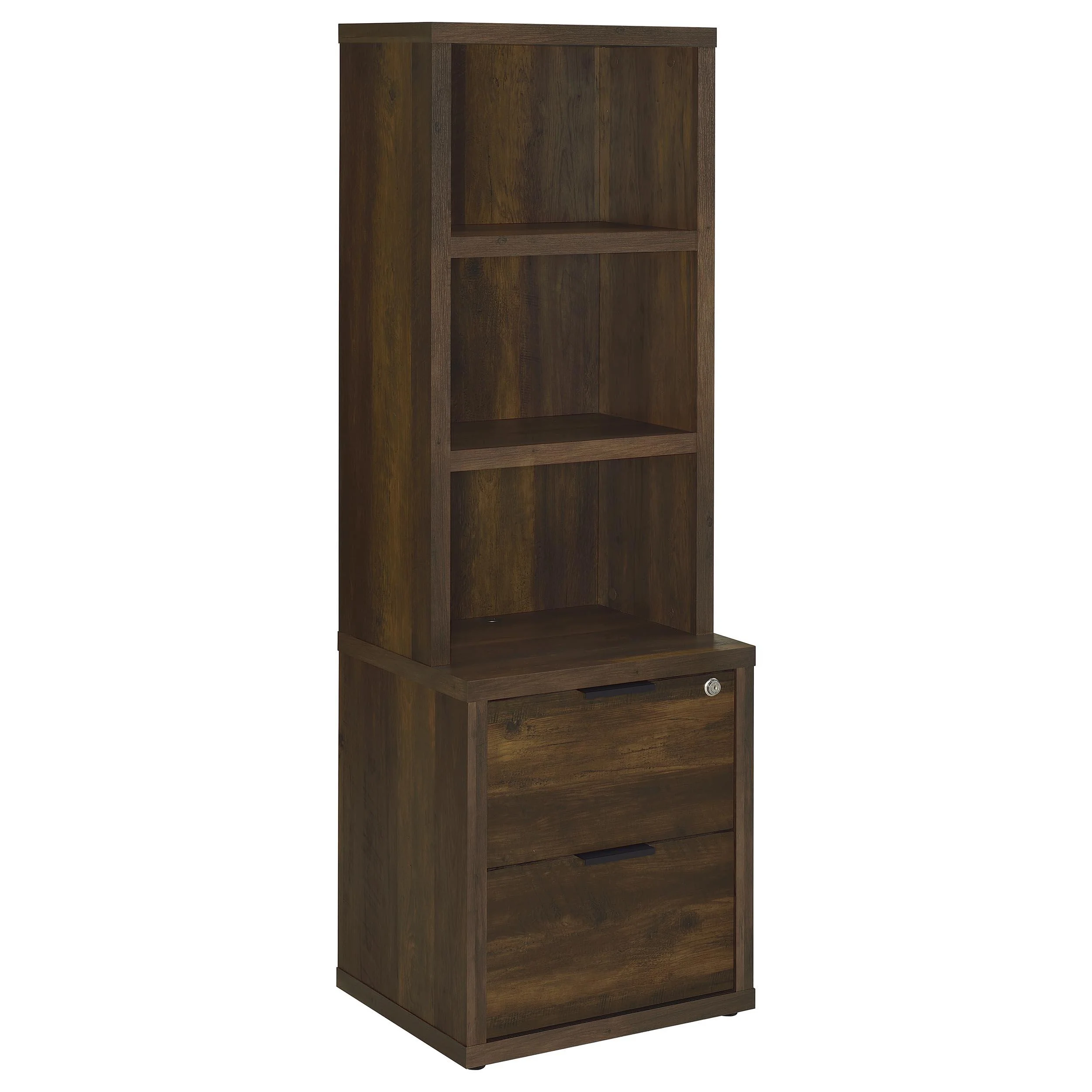 Westpark 3-piece Wall Unit Bookcase Set with USB Dark Pine - Image 2