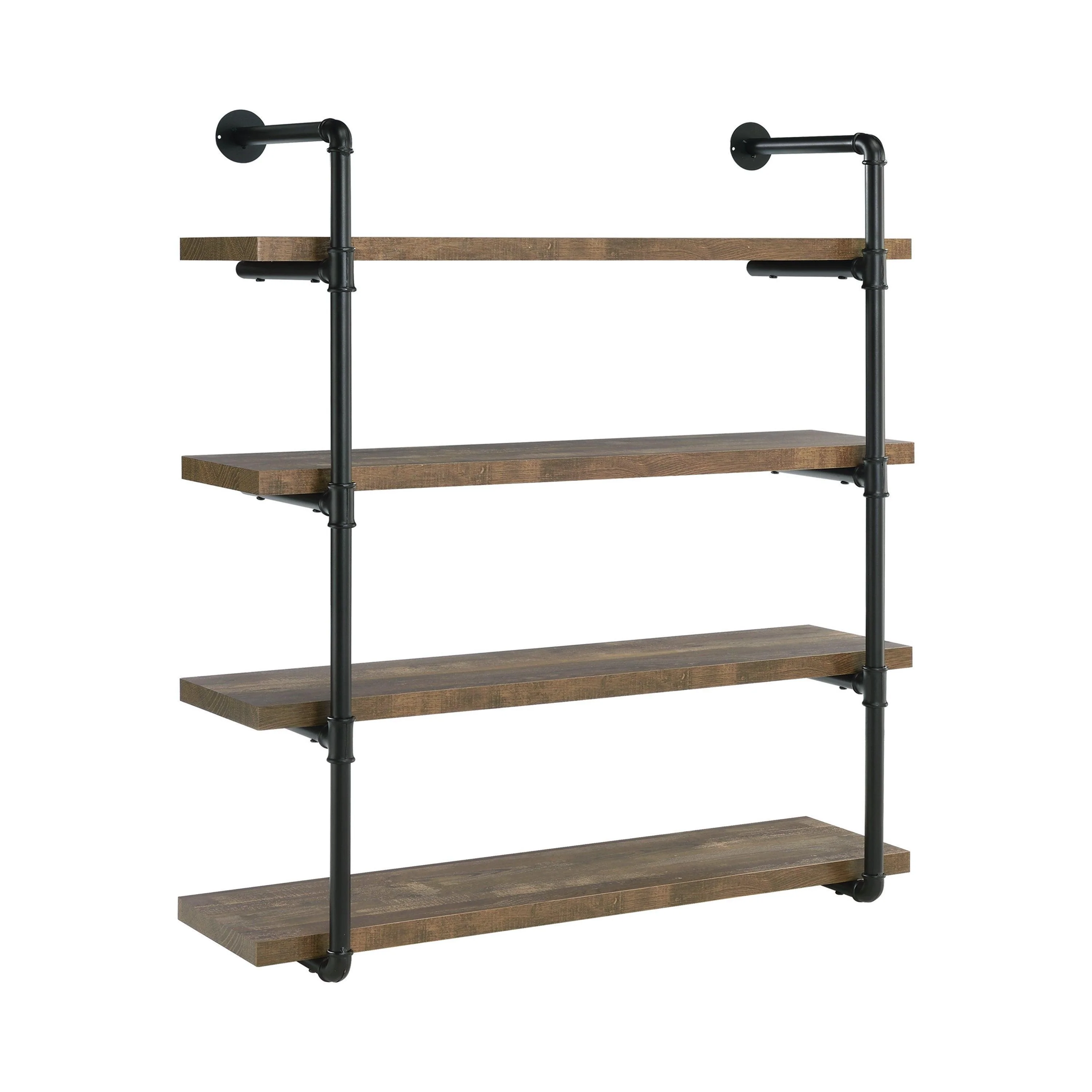 Elmcrest 40 inch Wall Shelf Black Rustic Oak - Image 3