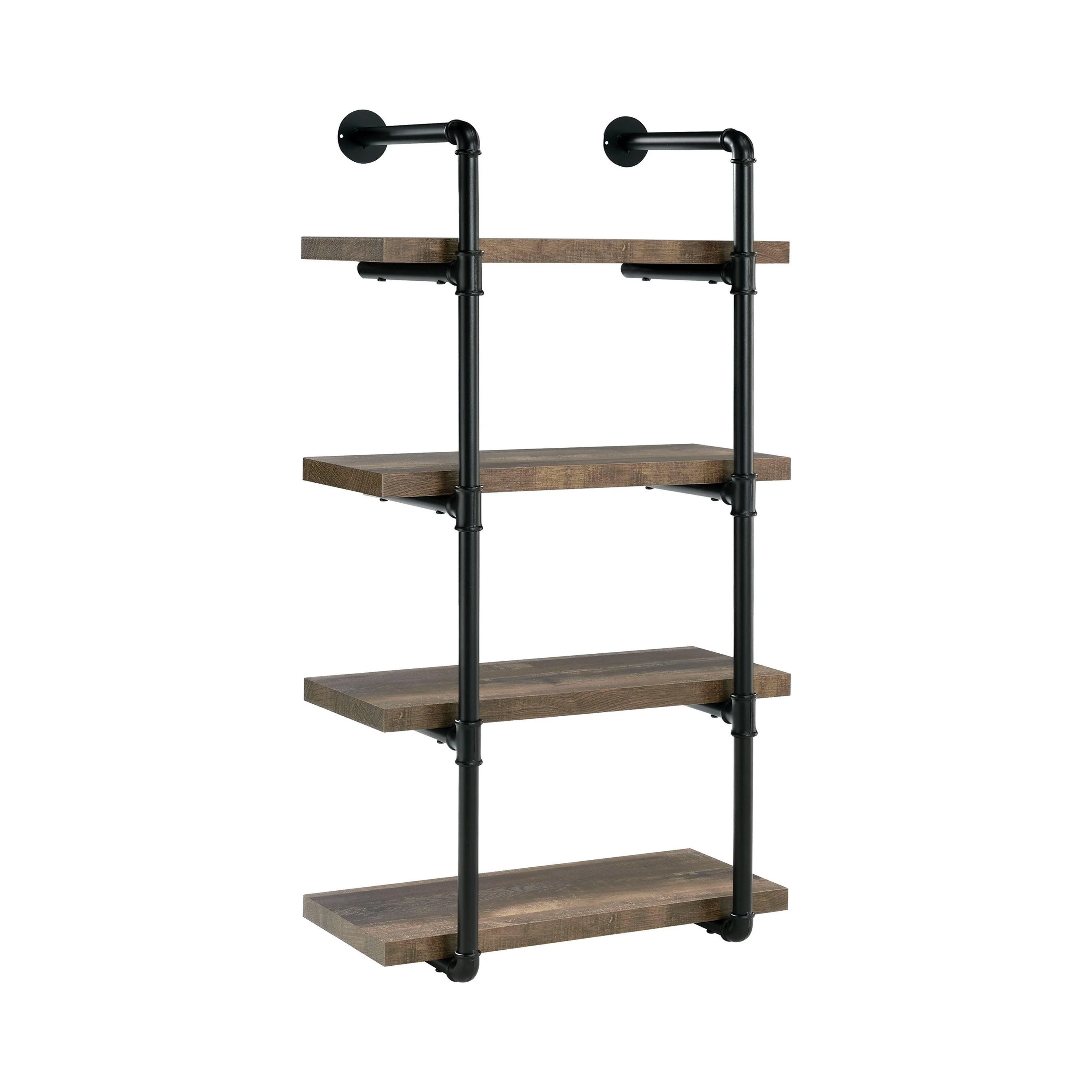 Elmcrest 24 inch Wall Shelf Black Rustic Oak - Image 3