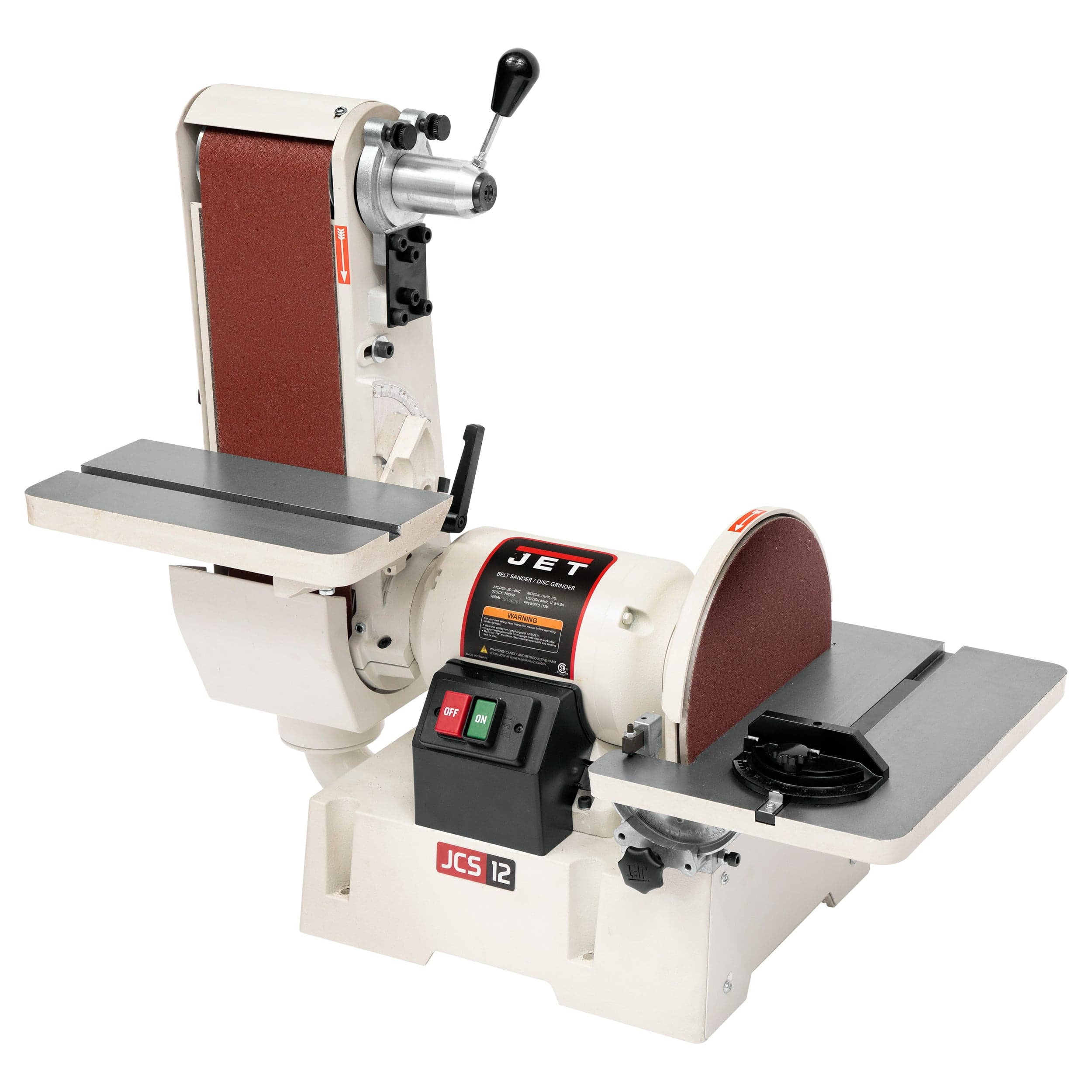6" x 48" Belt/12" Disc Sander - 1-1/2 HP 1 Ph 115/230V - JSG-6DC - Image 1