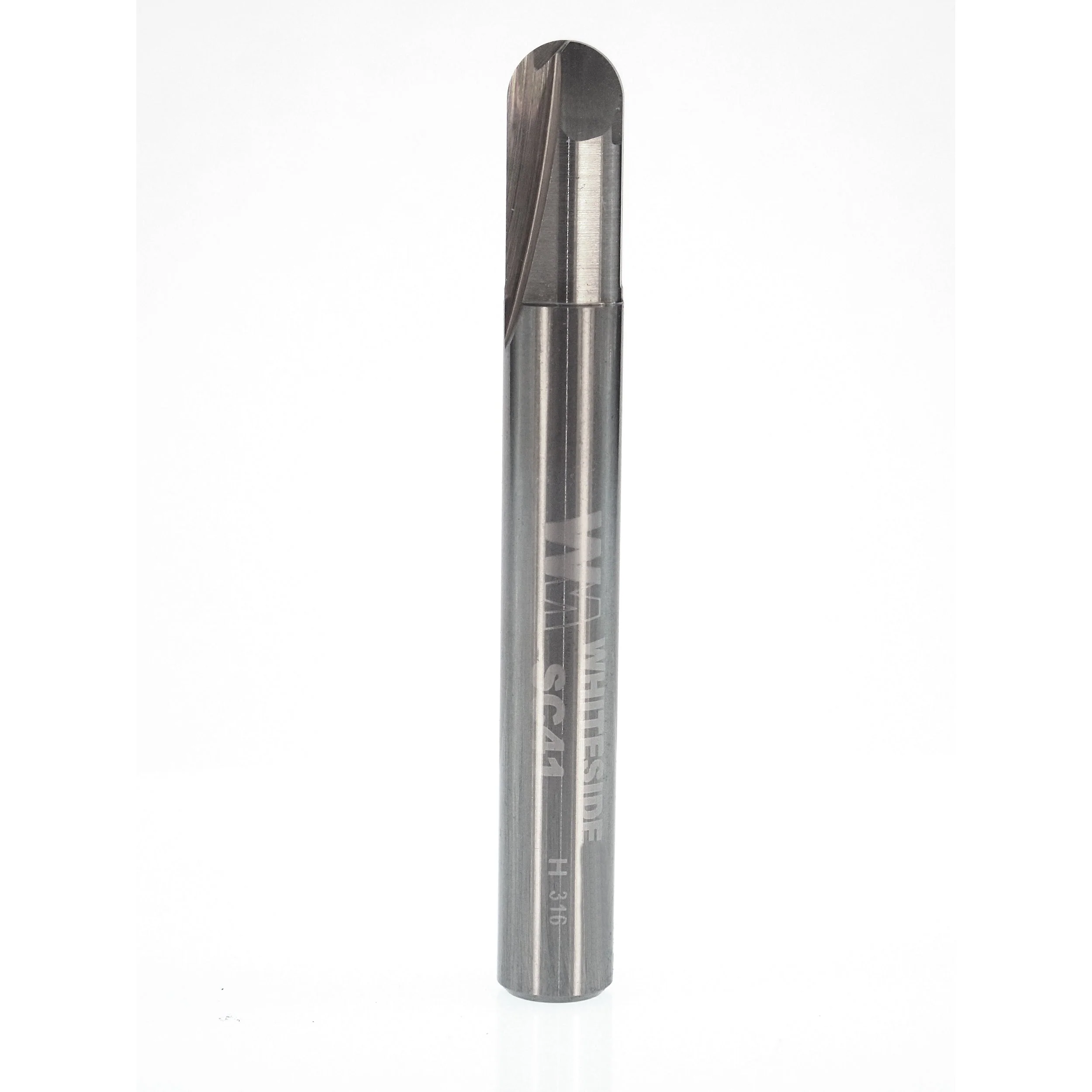 SC41 Round Bottom Veining Router Bit 1/8" R X 1/4" D X 1/2" CL 2" OL - Image 1
