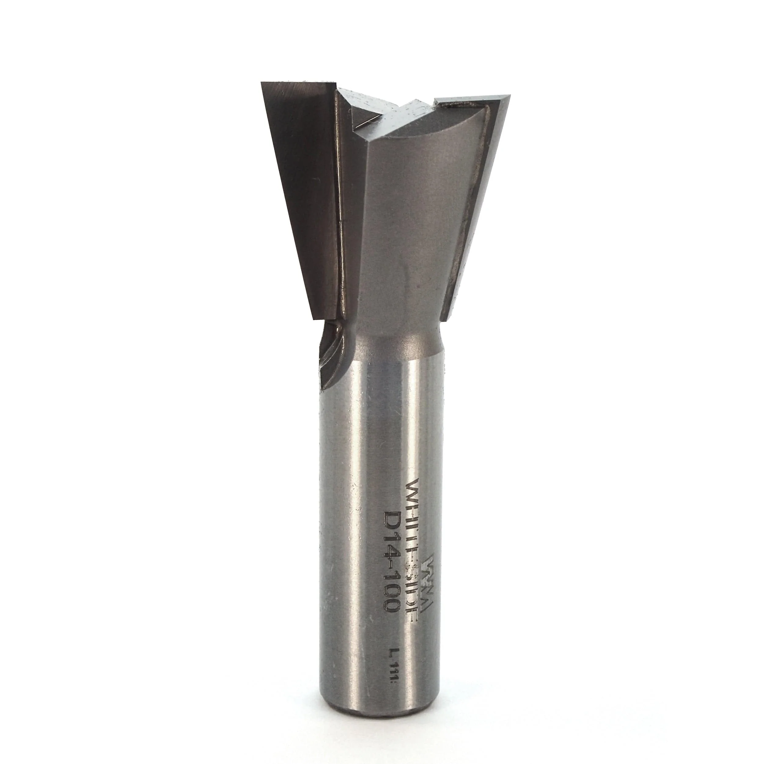 D14-100 Dovetail Router Bit 14 Degree 1/2" SH 1" D x 7/8" C x 2-1/2" OL - Image 1