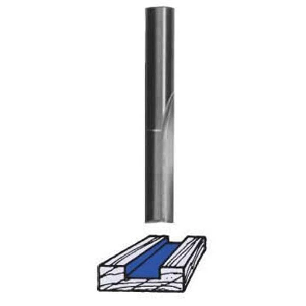 Single Flute Straight Router Bit - Solid Carbide - 1/4" SH - Image 1