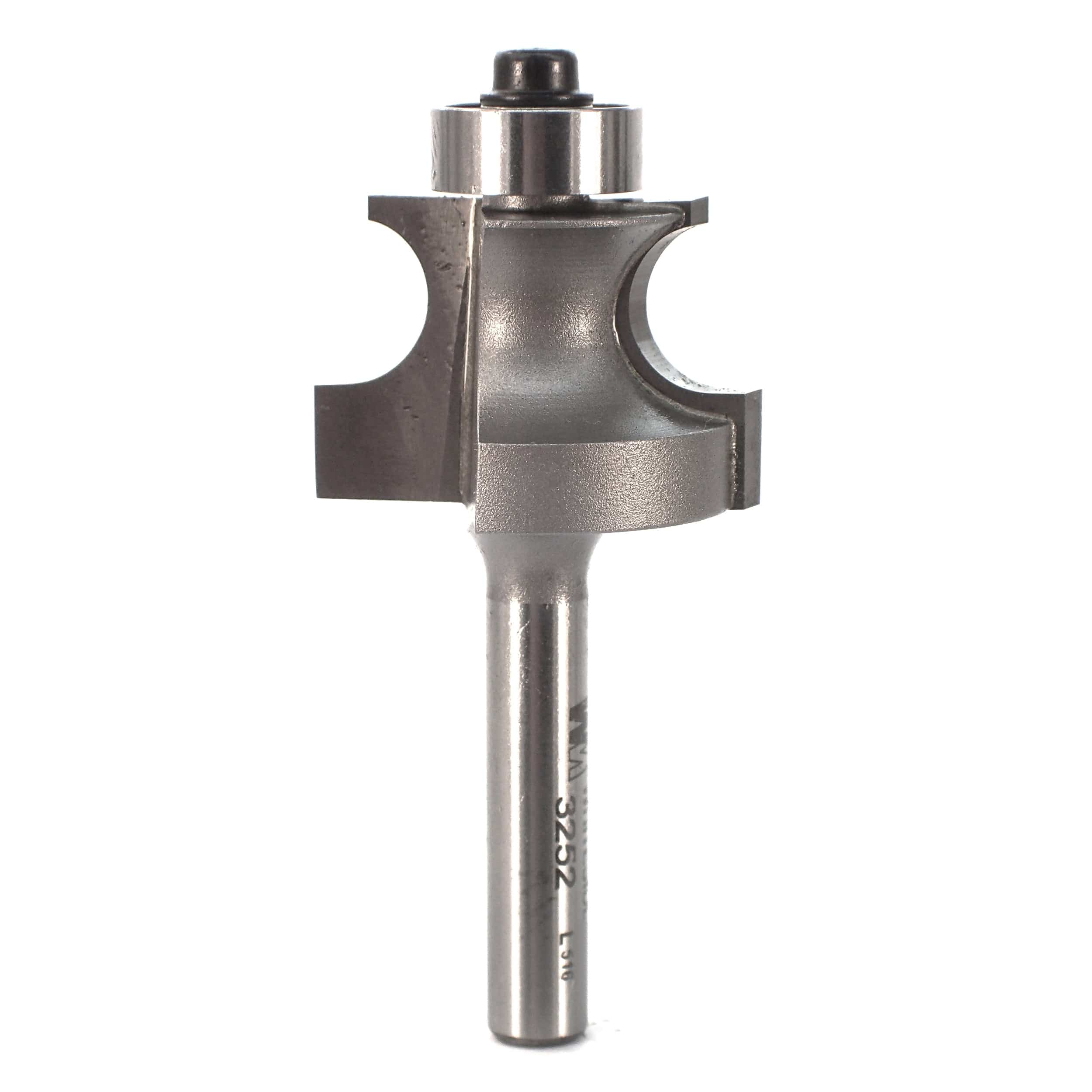 3252 Edge Beading Router Bit 1/4" SH 1-1/16" D X 3/8" BD X 3/4" CL X 2-1/4" OL - Image 1