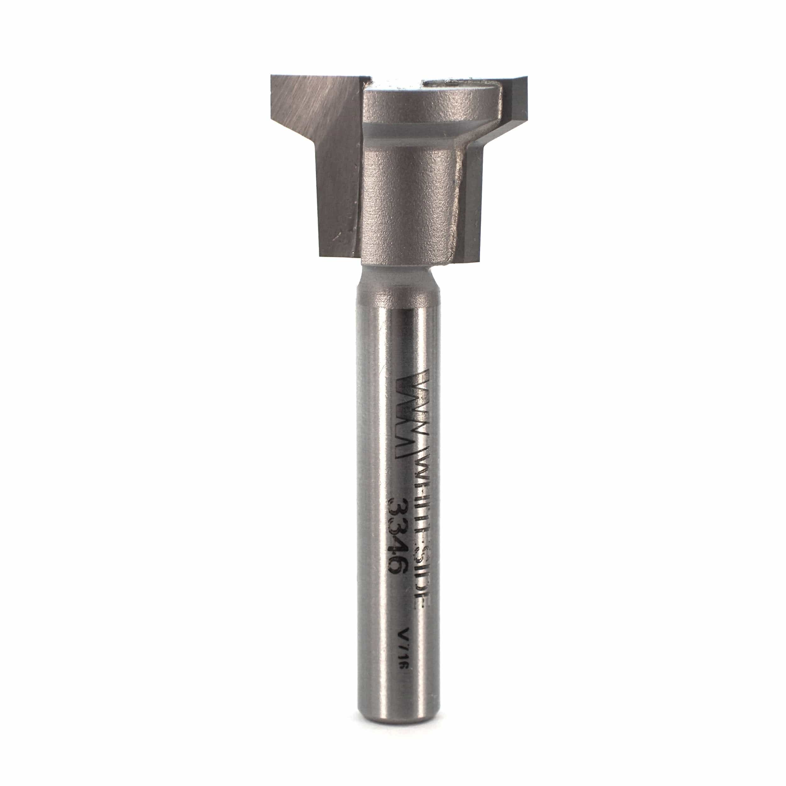3346 Locking Drawer Glue Joint Router Bit 1/4" SH 3/4" D X 1/2" CL X 1-7/8" OL - Image 1