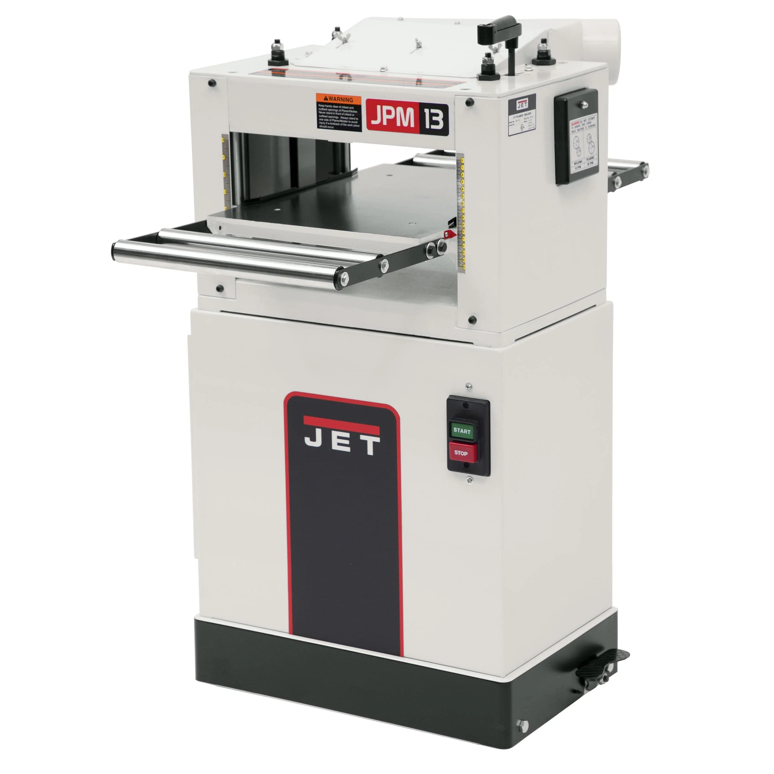 13″ Planer/Molder with Closed Stand – 1-1/2 HP 1 Ph 115/230V – Straight Knife – JWPM-13CS