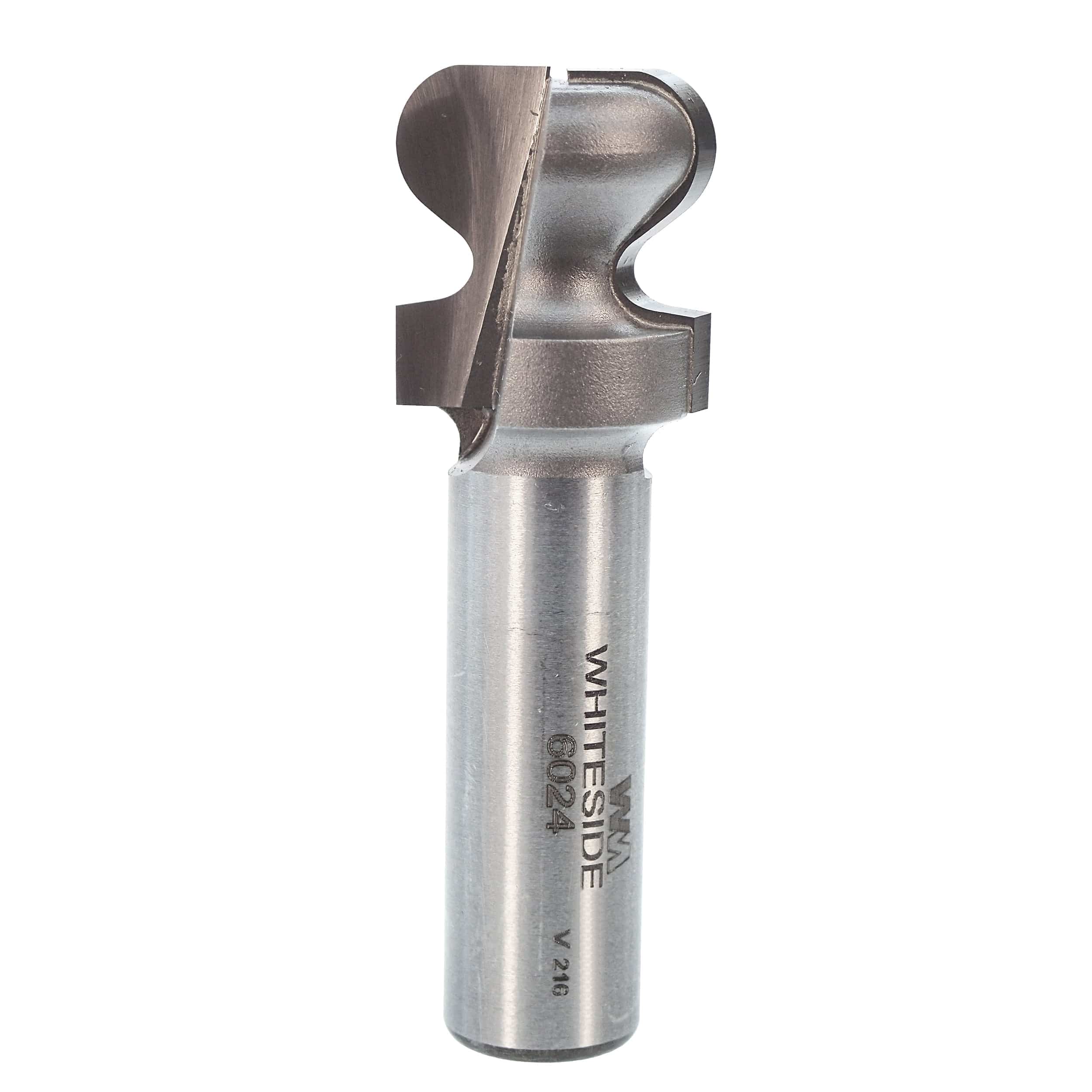 6024 European Style Drawer Pull Router Bit 3/16" R X 3/4" D X 7/8" CL X 2-3/8" OL - Image 1