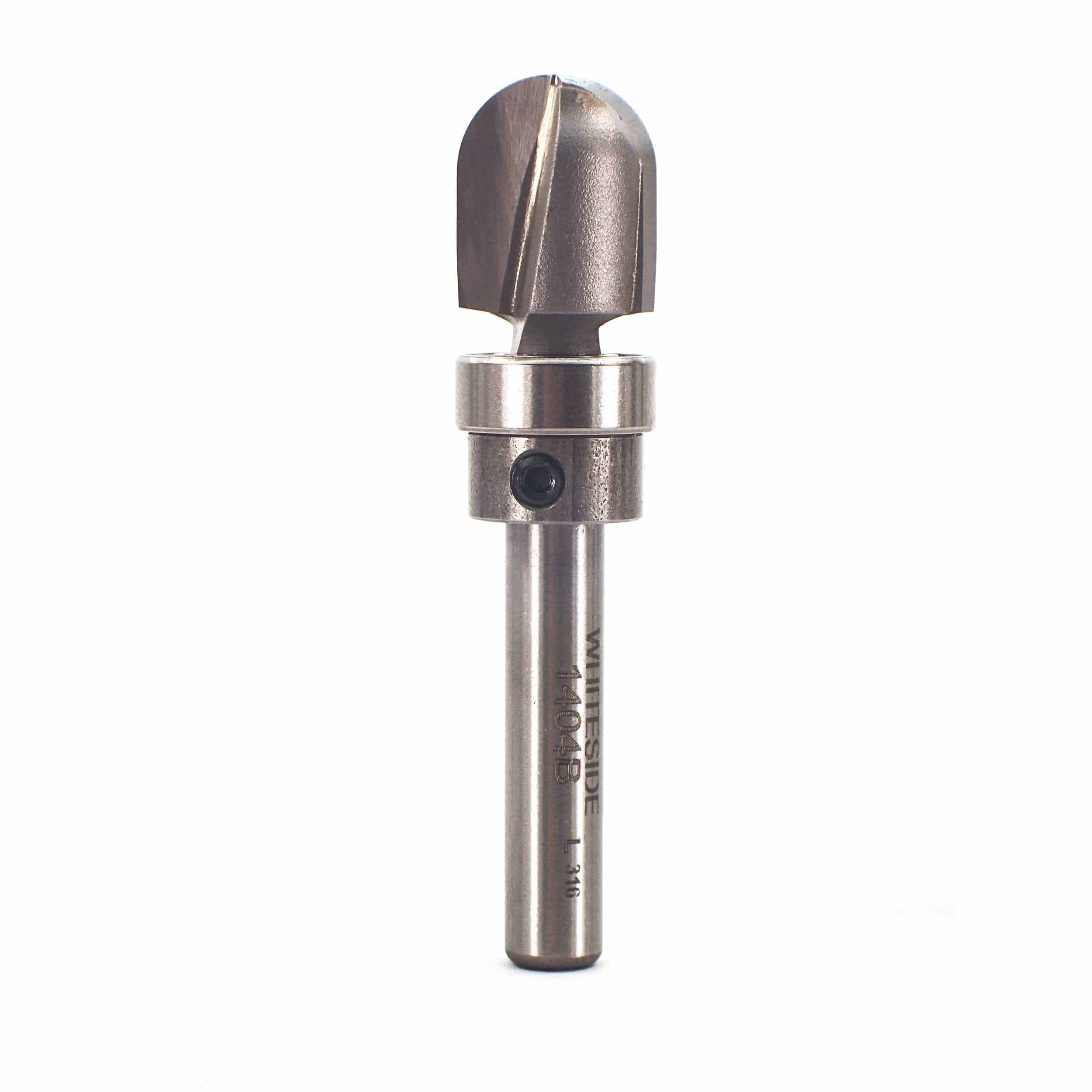 Round Nose / Core Box Router Bit with Bearing Guide – 1/4″ SH