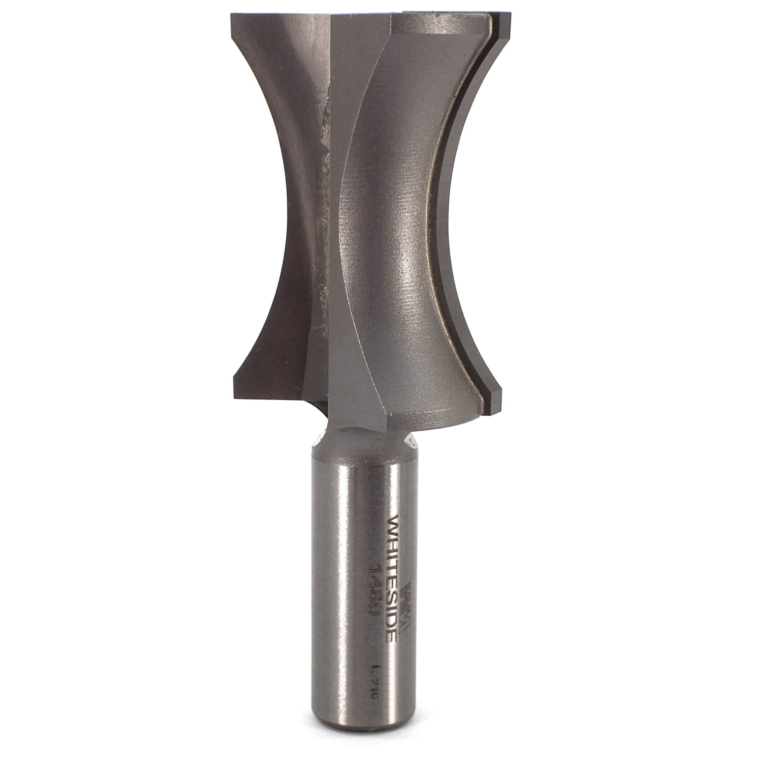 1480 Oval Edge (Half Bull Nose) Router Bit 1-1/2" A X 1/4" B X 1-3/4" CL 1-1/4" D - Image 1