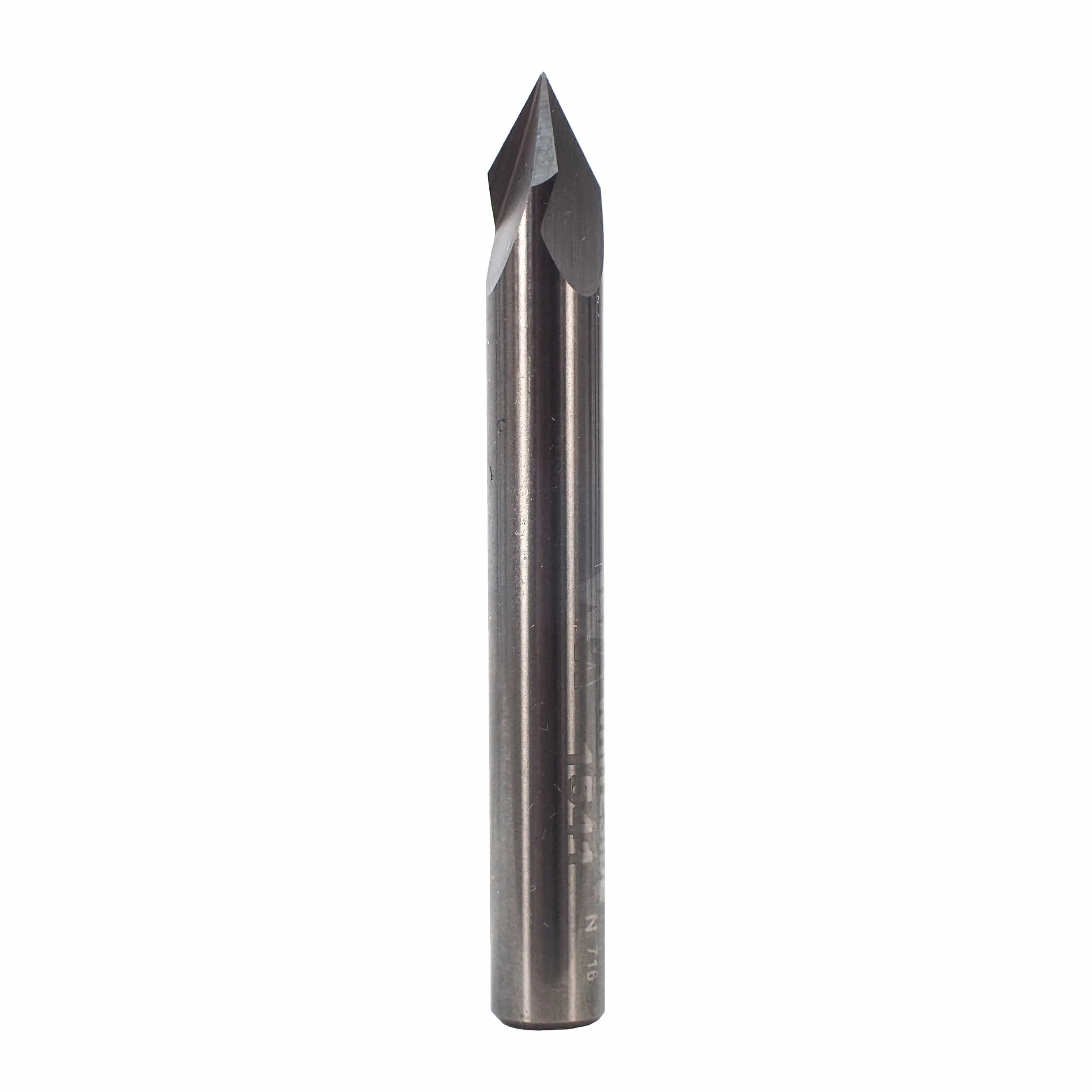 60° V-Groove, 3 Flute Bit, 1/4"Diam x 7/32"PL - 1/4" Shank - Image 1