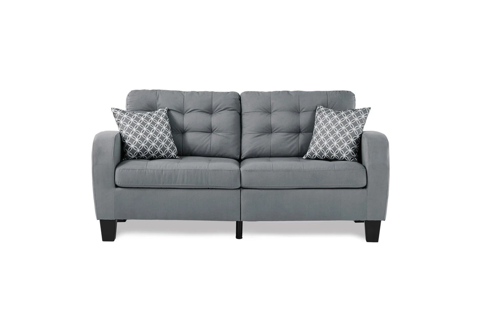 Sinclair Gray Fabric Tufted Living Room Set - Image 3