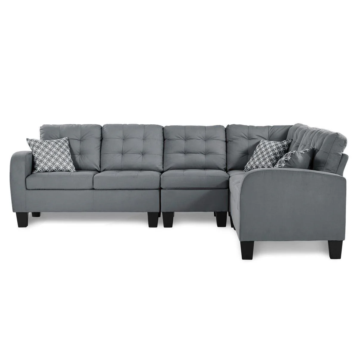 Sinclair Gray Fabric 2-Piece Reversible Sectional - Image 2