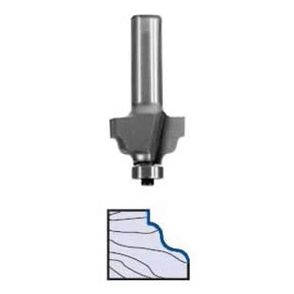 3172 Wavy Edge Router Bit 1/2" SH 1/8" R 1-1/4" D X 3/4" CL X 2-1/2" OL - Image 1