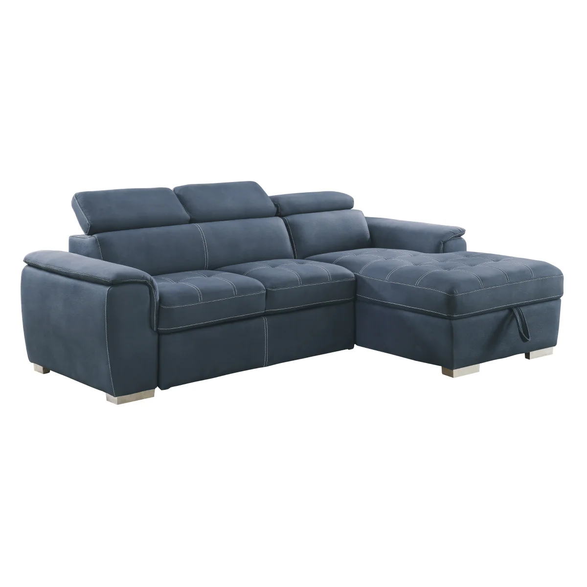 Ferriday Blue 2-Piece Sectional with Adjustable Headrests - Image 2