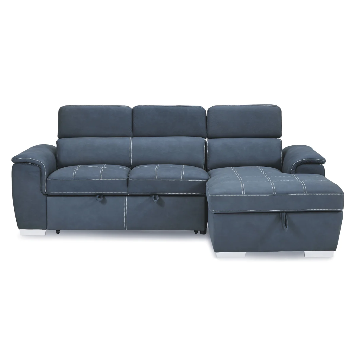 Ferriday Blue 2-Piece Sectional with Adjustable Headrests - Image 1