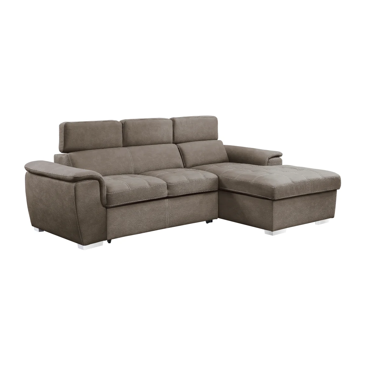 Ferriday Taupe 2-Piece Sectional with Adjustable Headrests - Image 3