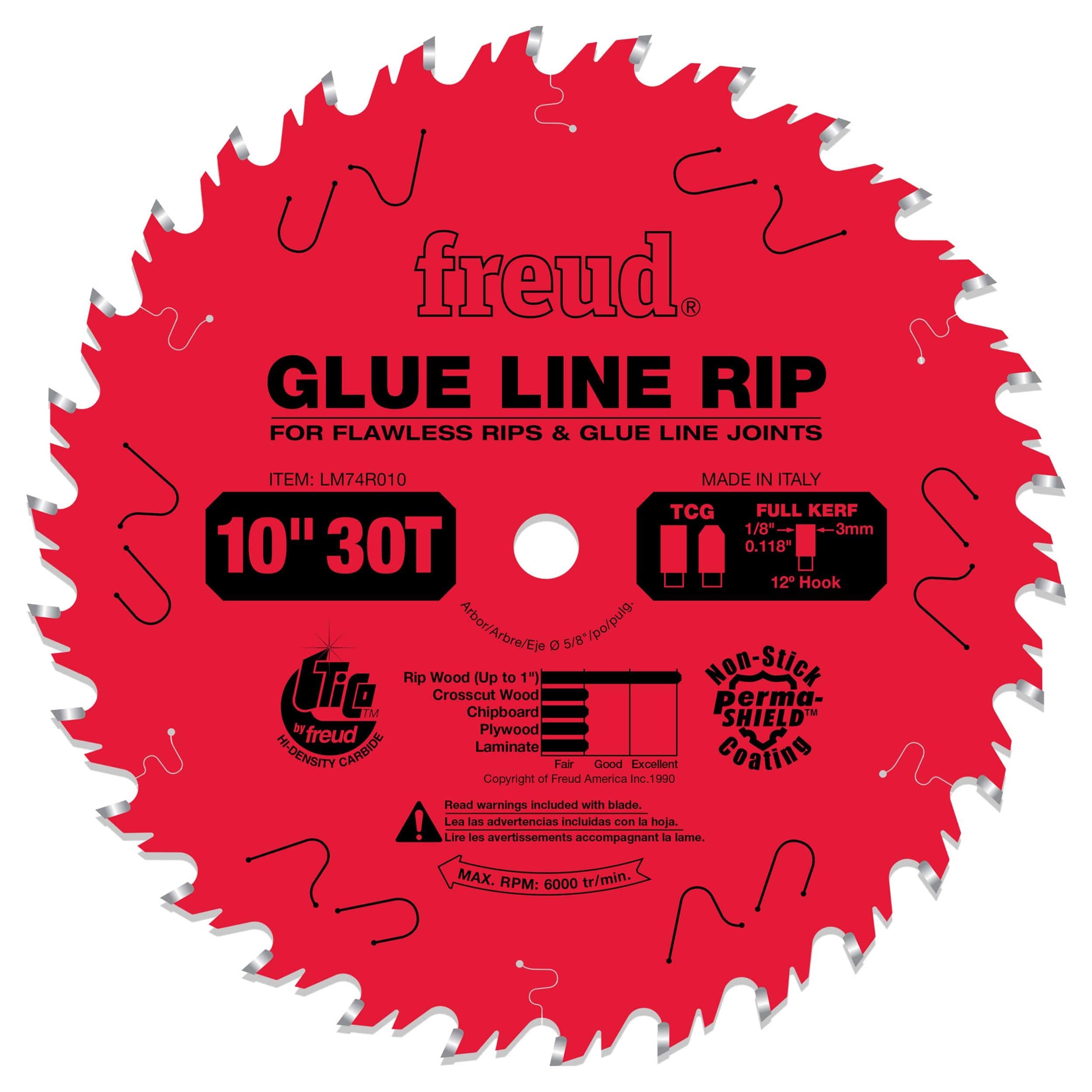 LM74R010 Glue Line Ripping Circular Saw Ripping Saw Blade 10" x 5/8" Bore x 30 Tooth - Image 1