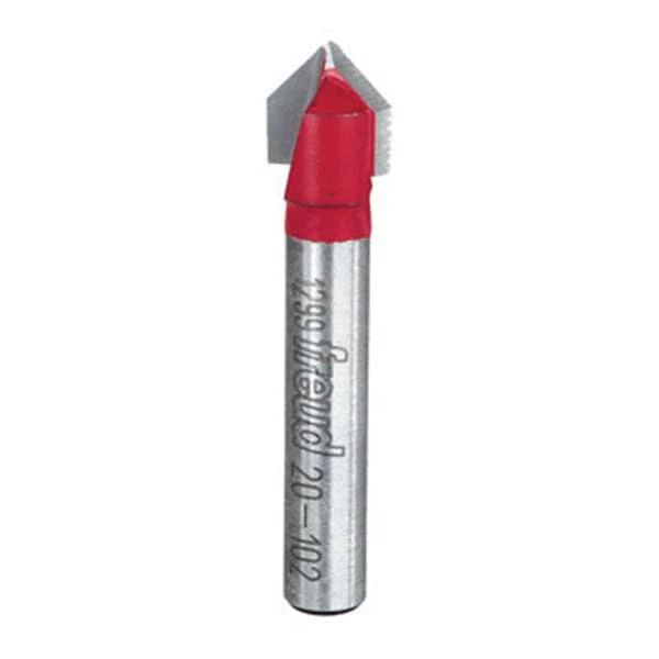 90 Degree V-Groove Router Bit – 1/4″ SH