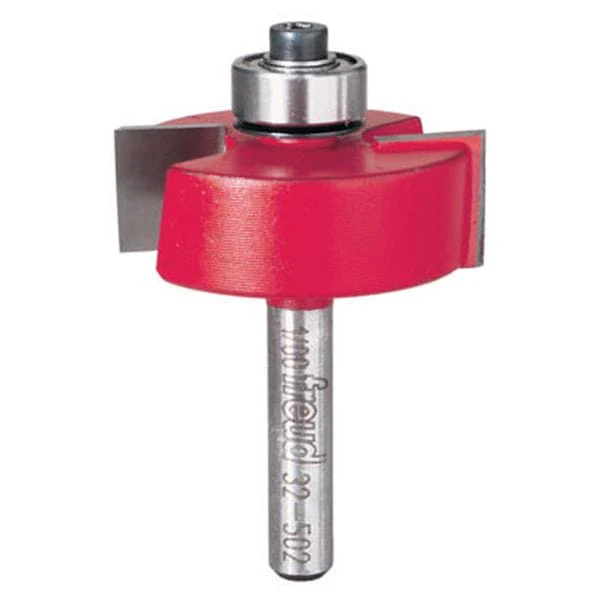 32-502 4 Piece Rabbeting Router Bit Set With Bearings 1/4″ Shank