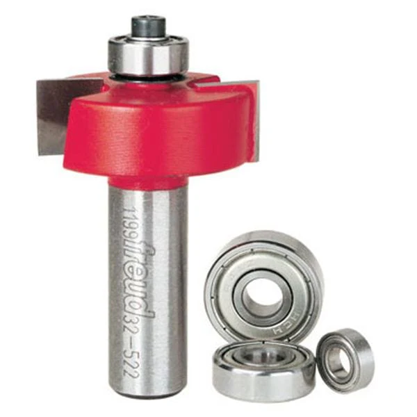 32-522 4 Piece Rabbeting Router Bit Set With Bearings 1/2″ Shank