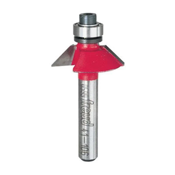41-106 Bevel Trim Router Bit 1/4" SH 31-/32" D 1/4" CL 45 Degrees - Image 1