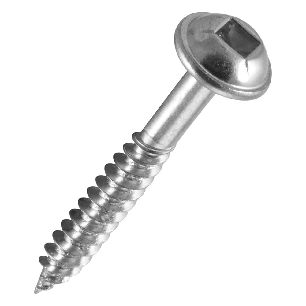 Pocket Hole Screws for Hardwoods- 1 1/4″ Long Fine Self-Cutting Threaded Square Drive- 500 Piece 