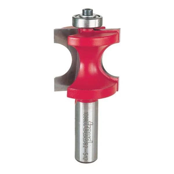 82-512 Half Round Router Bit with Bearing 1/2" Shank 3/8" R 1-5/16" CL - Image 1