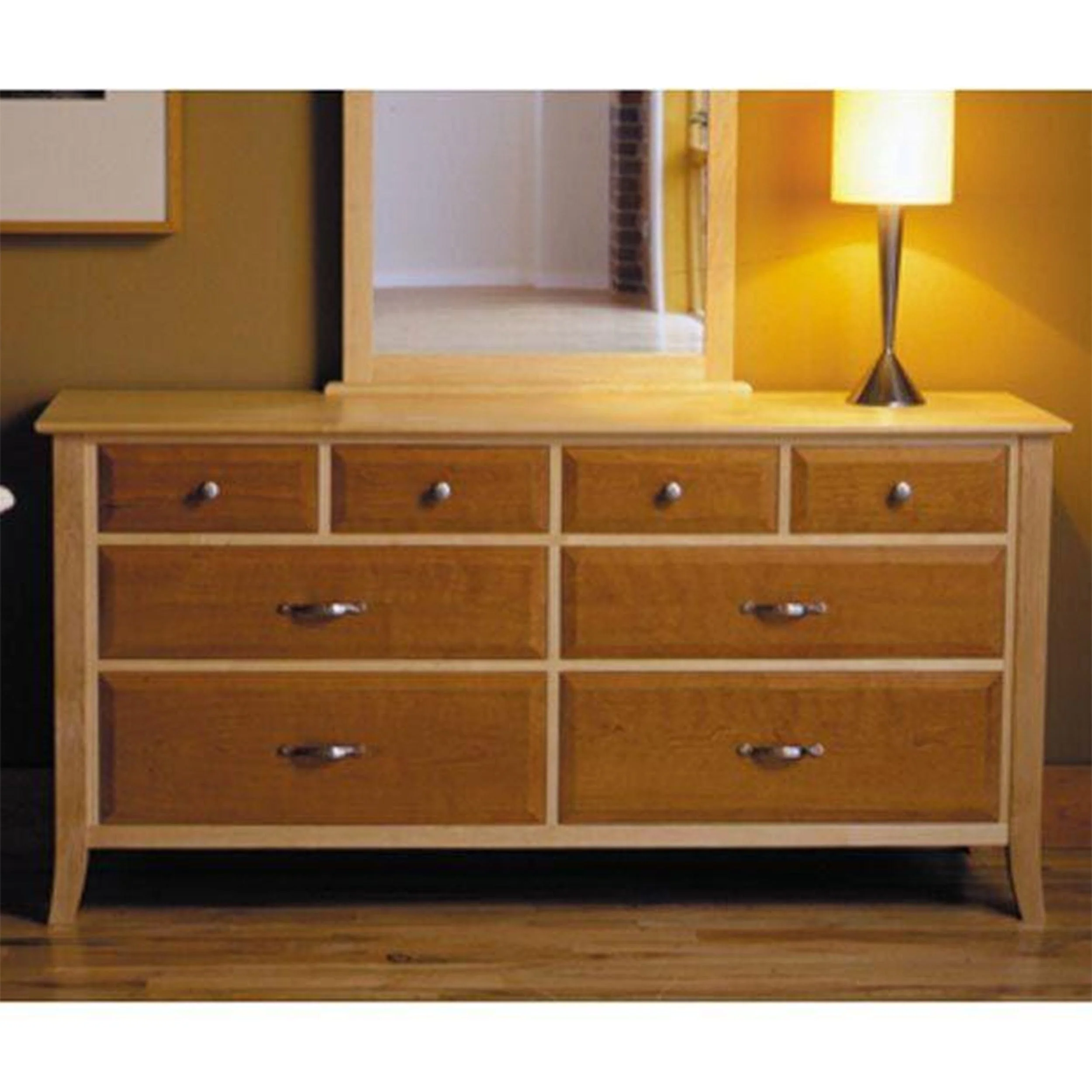 Downloadable Woodworking Project Plan to Build Maple & Cherry Dresser - 8 Drawers - Image 1